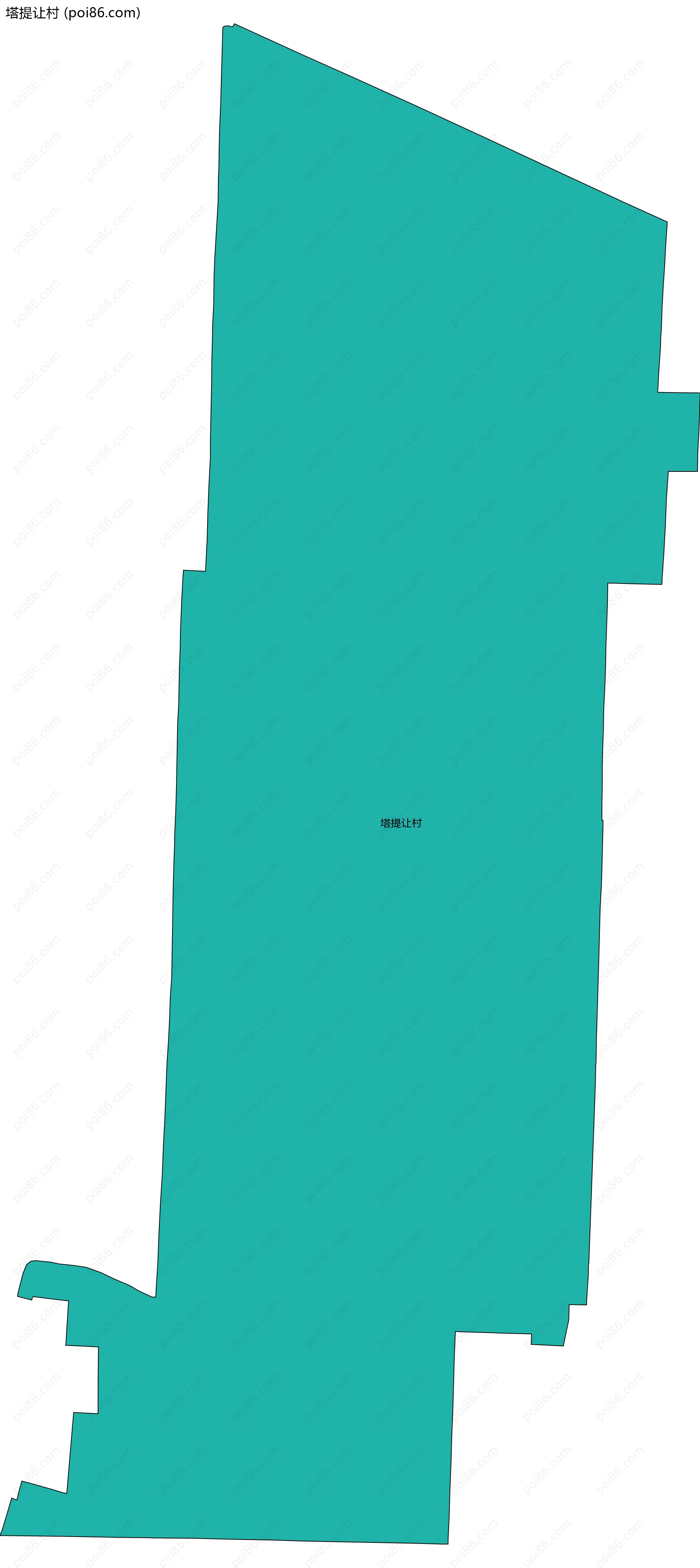 塔提让村边界地图