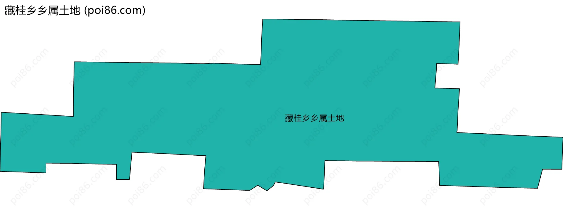 藏桂乡乡属土地边界地图