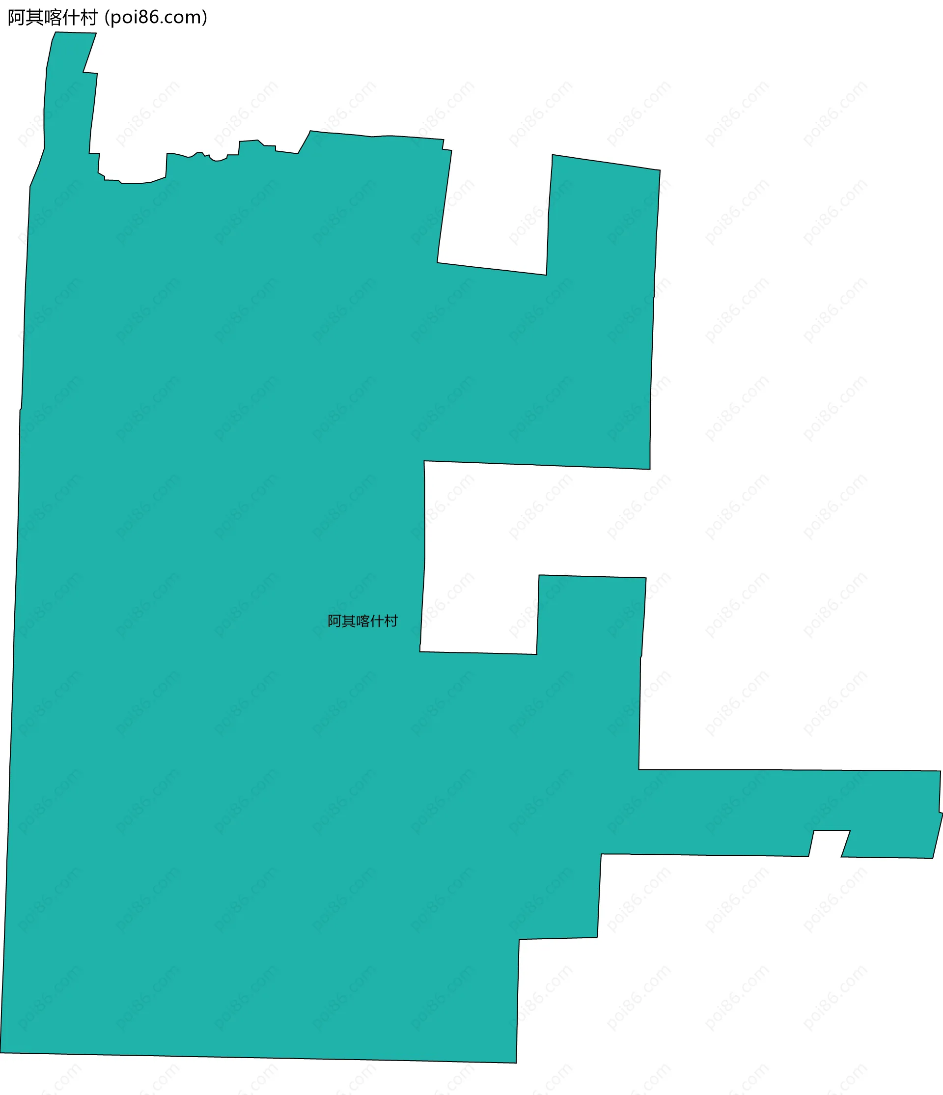 阿其喀什村边界地图