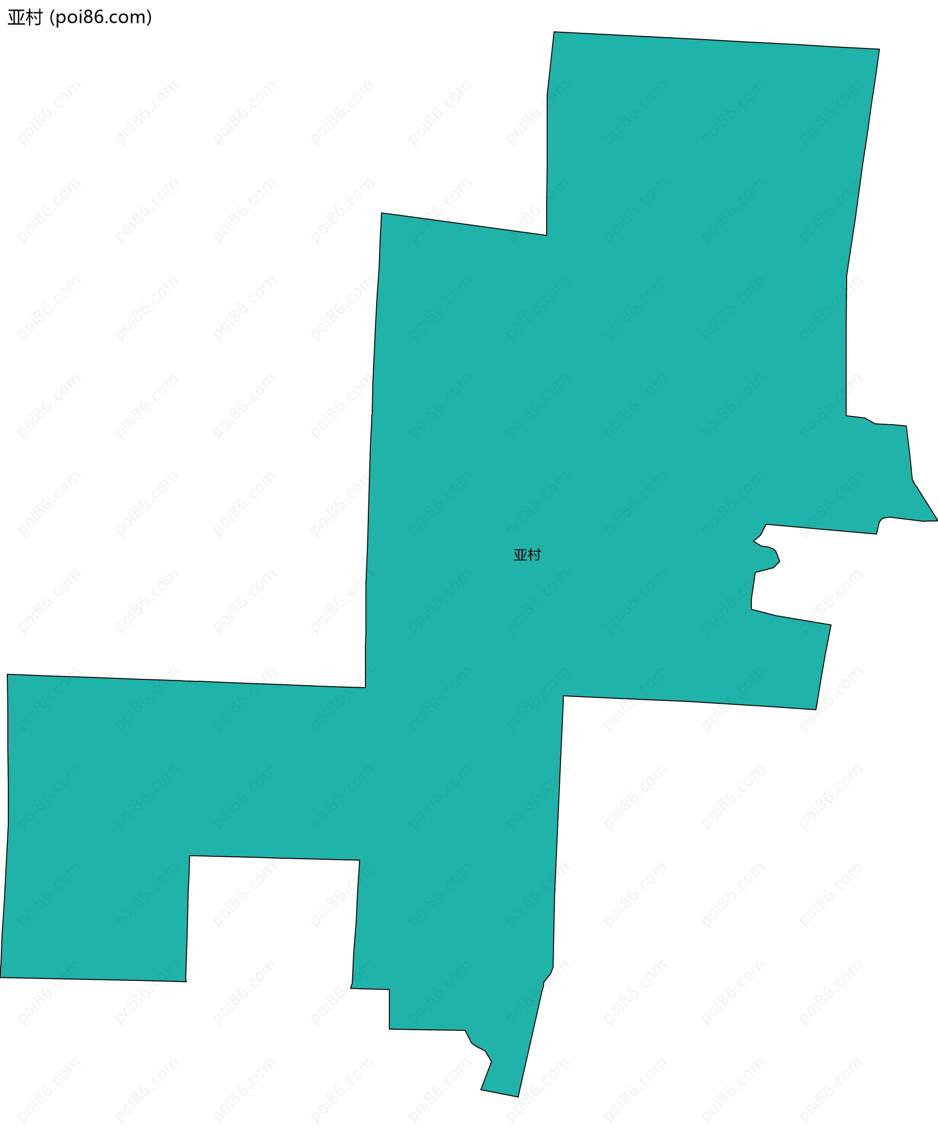 亚村边界地图