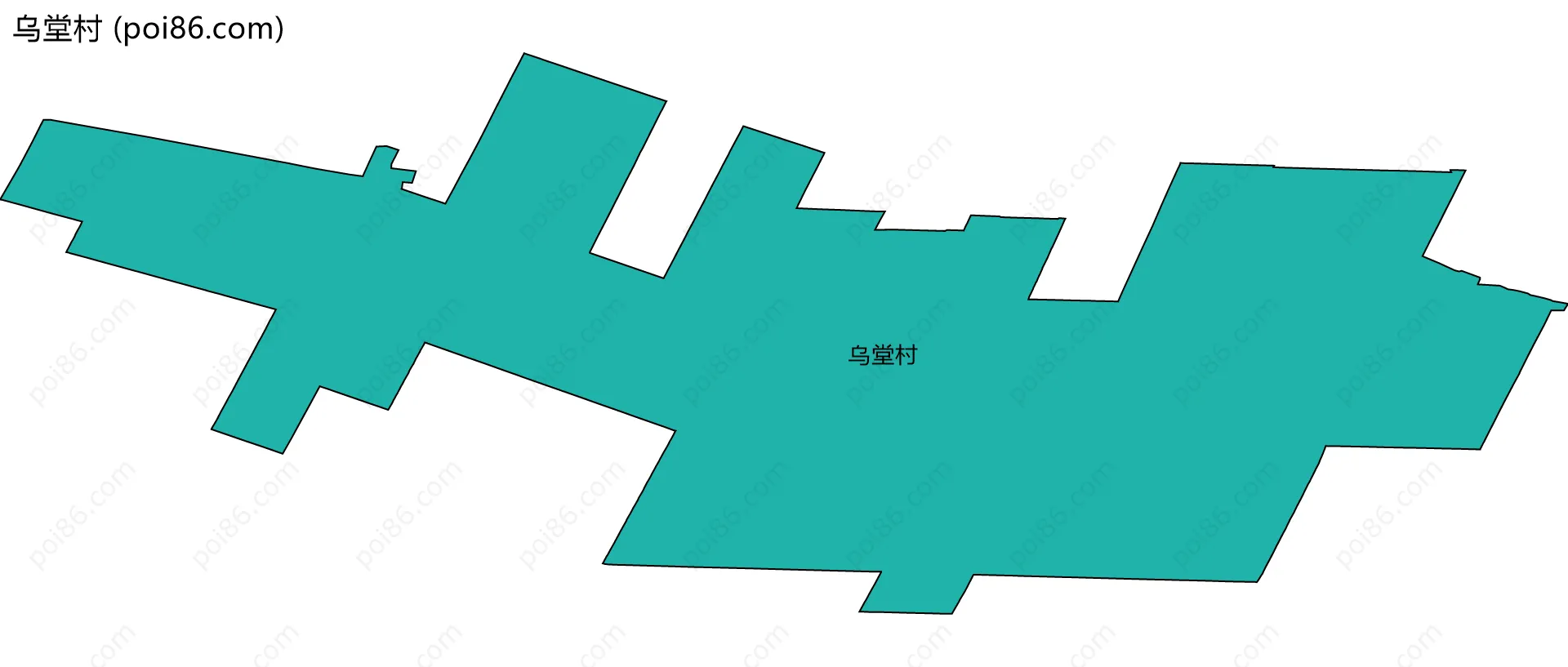 乌堂村边界地图