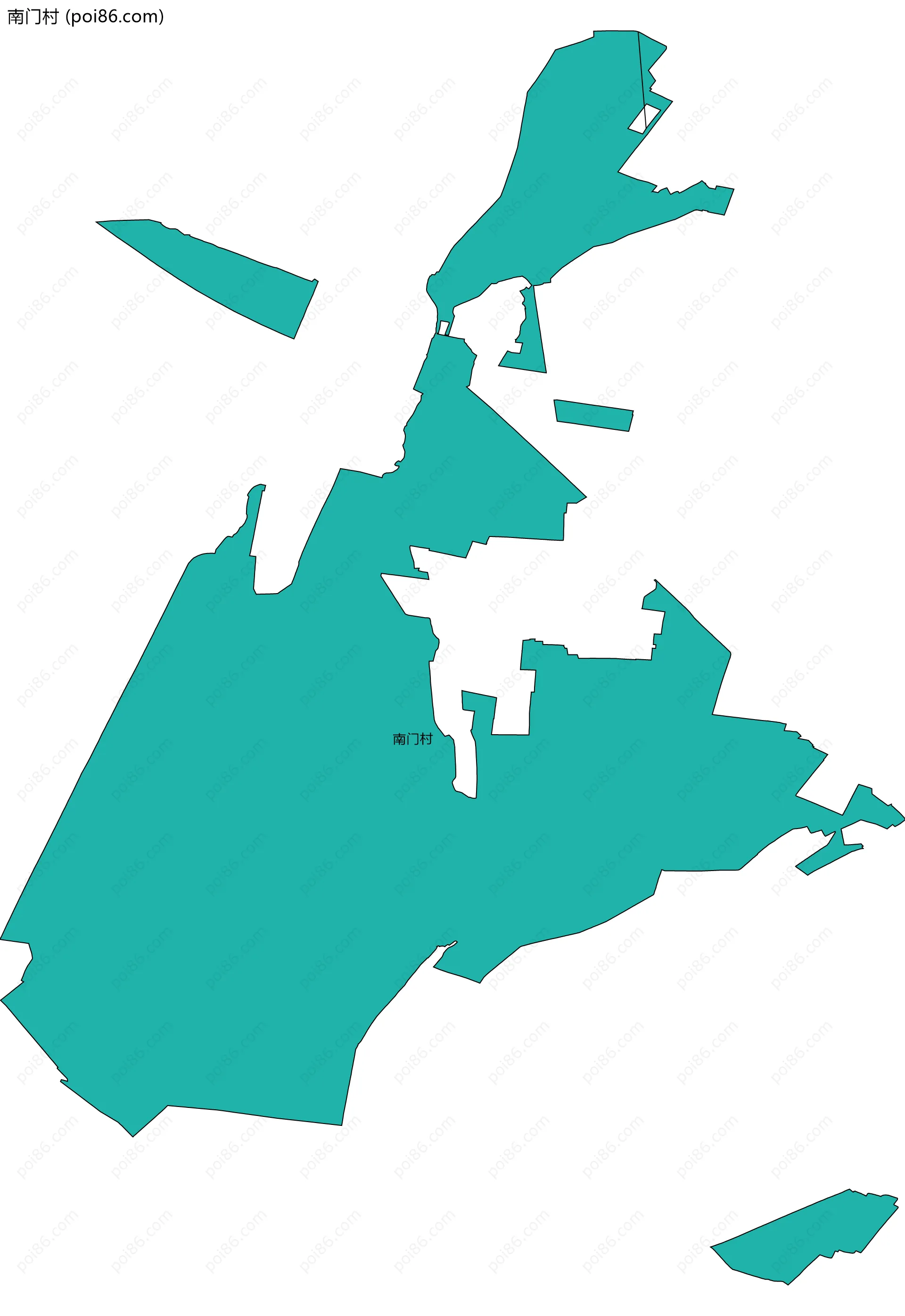 南门村边界地图