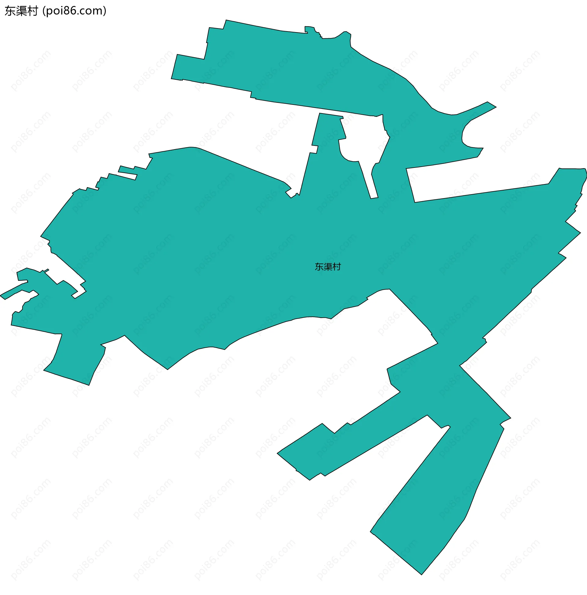 东渠村边界地图