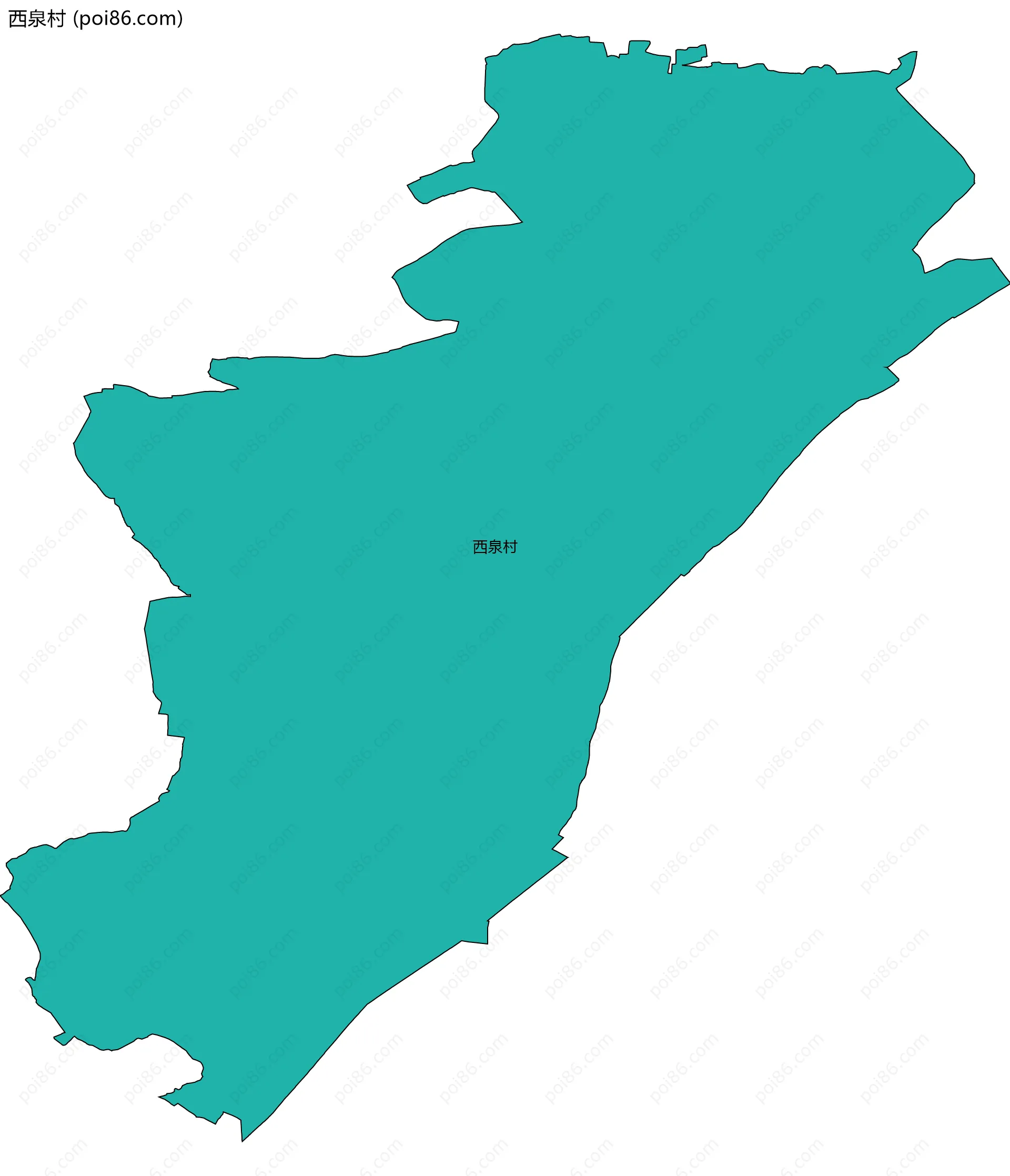 西泉村边界地图