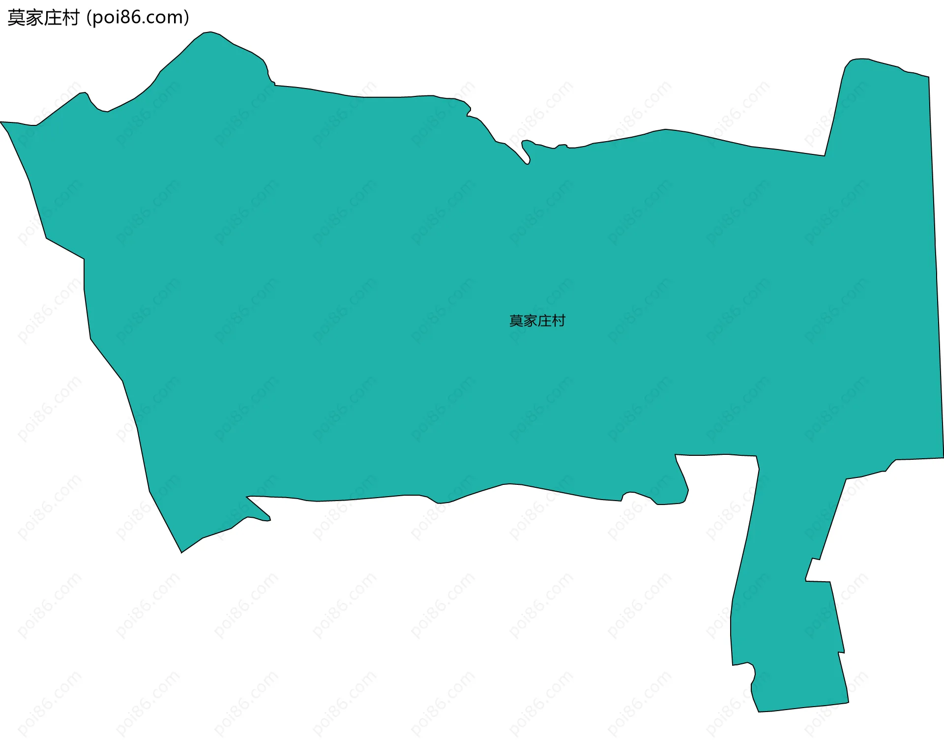 莫家庄村边界地图