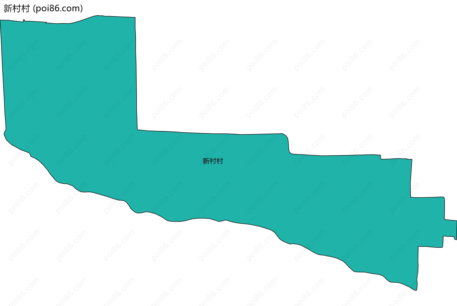 新村村边界地图