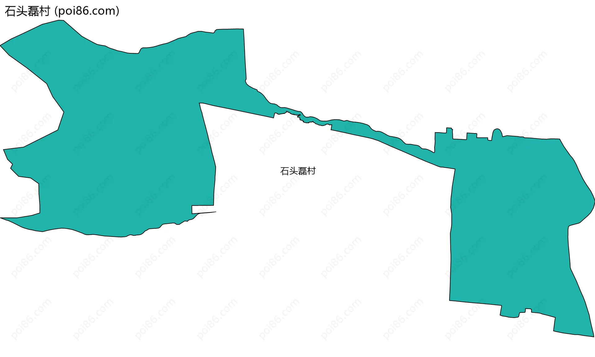 石头磊村边界地图