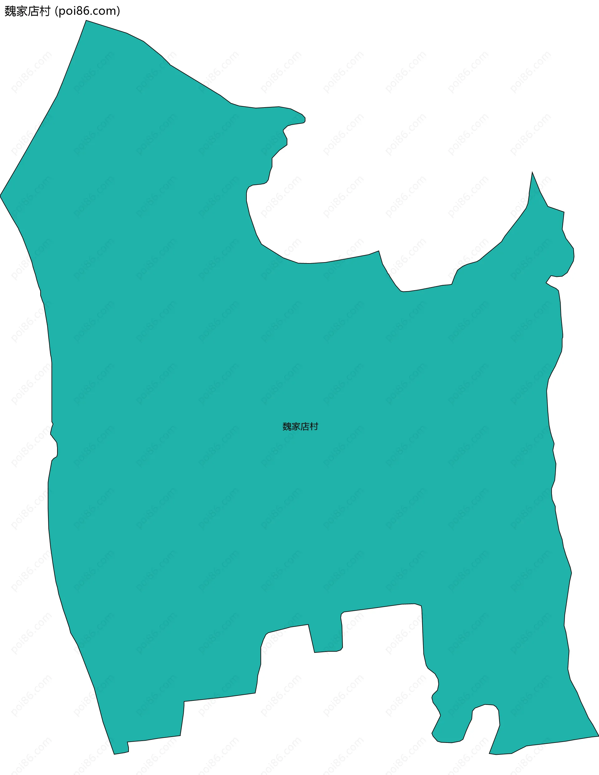 魏家店村边界地图