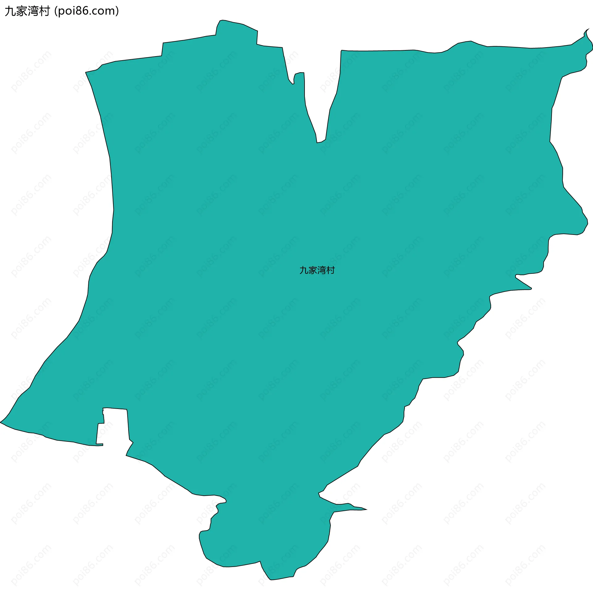 九家湾村边界地图