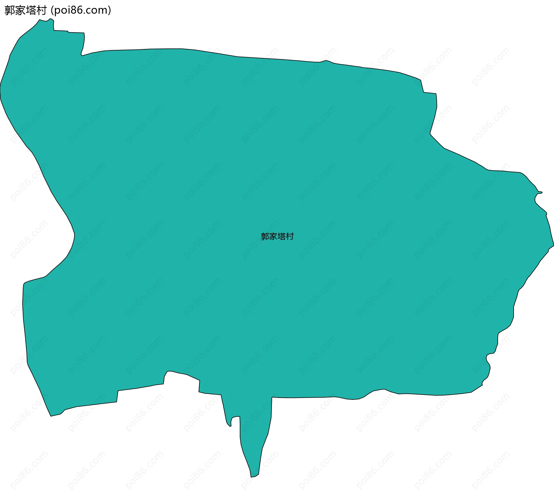 郭家塔村边界地图