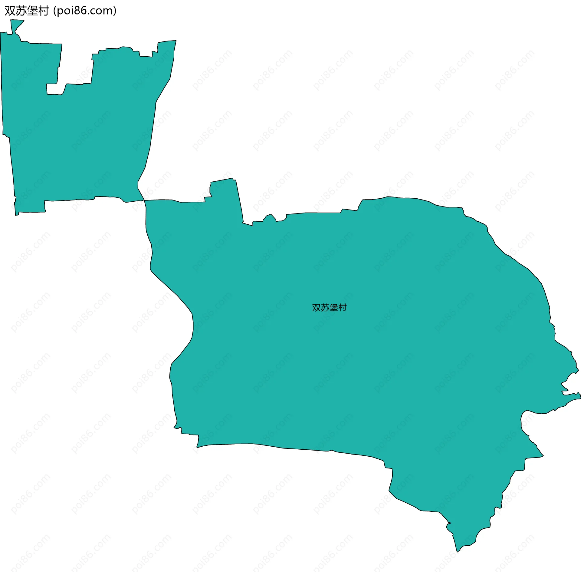 双苏堡村边界地图