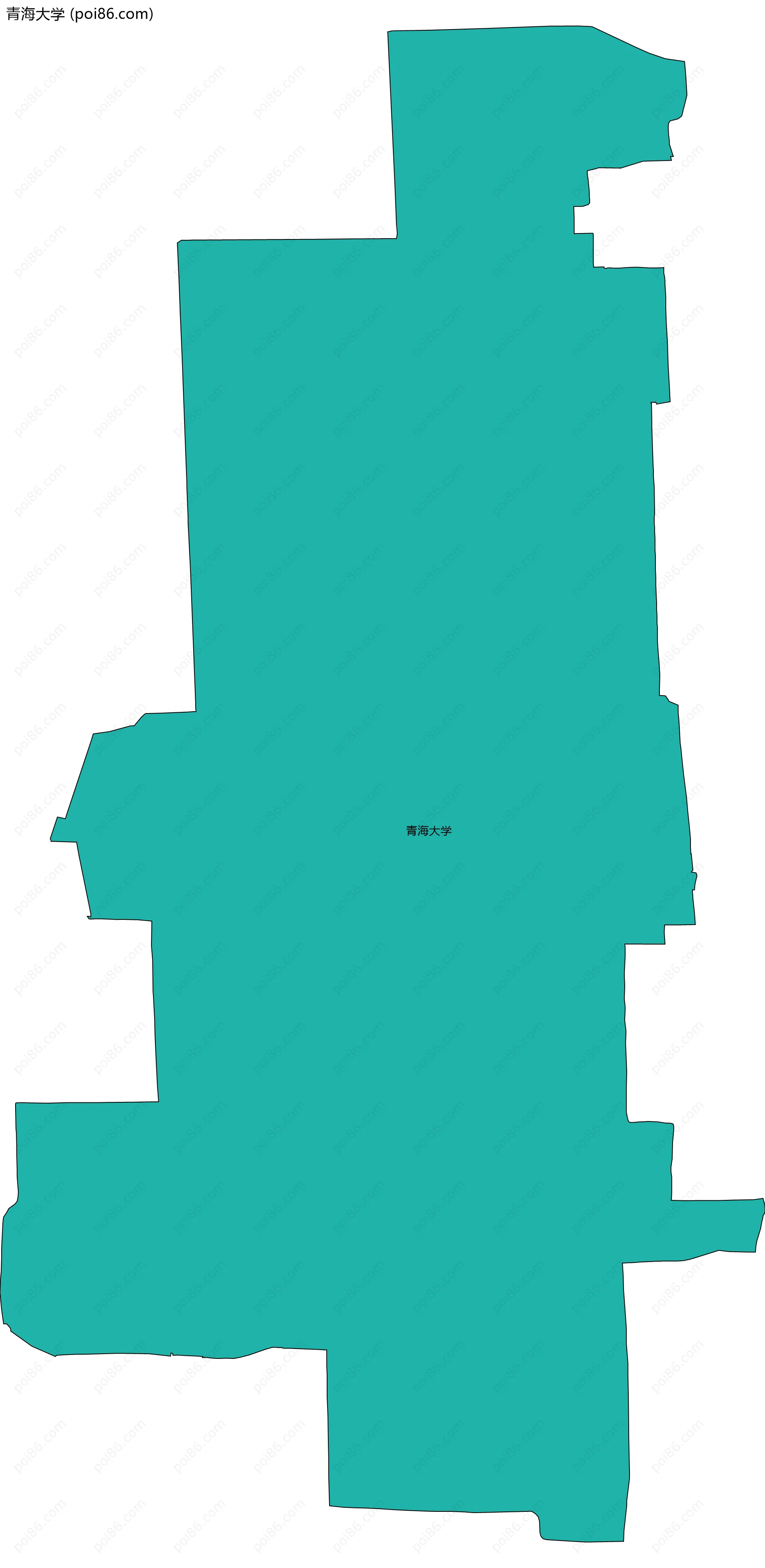 青海大学边界地图