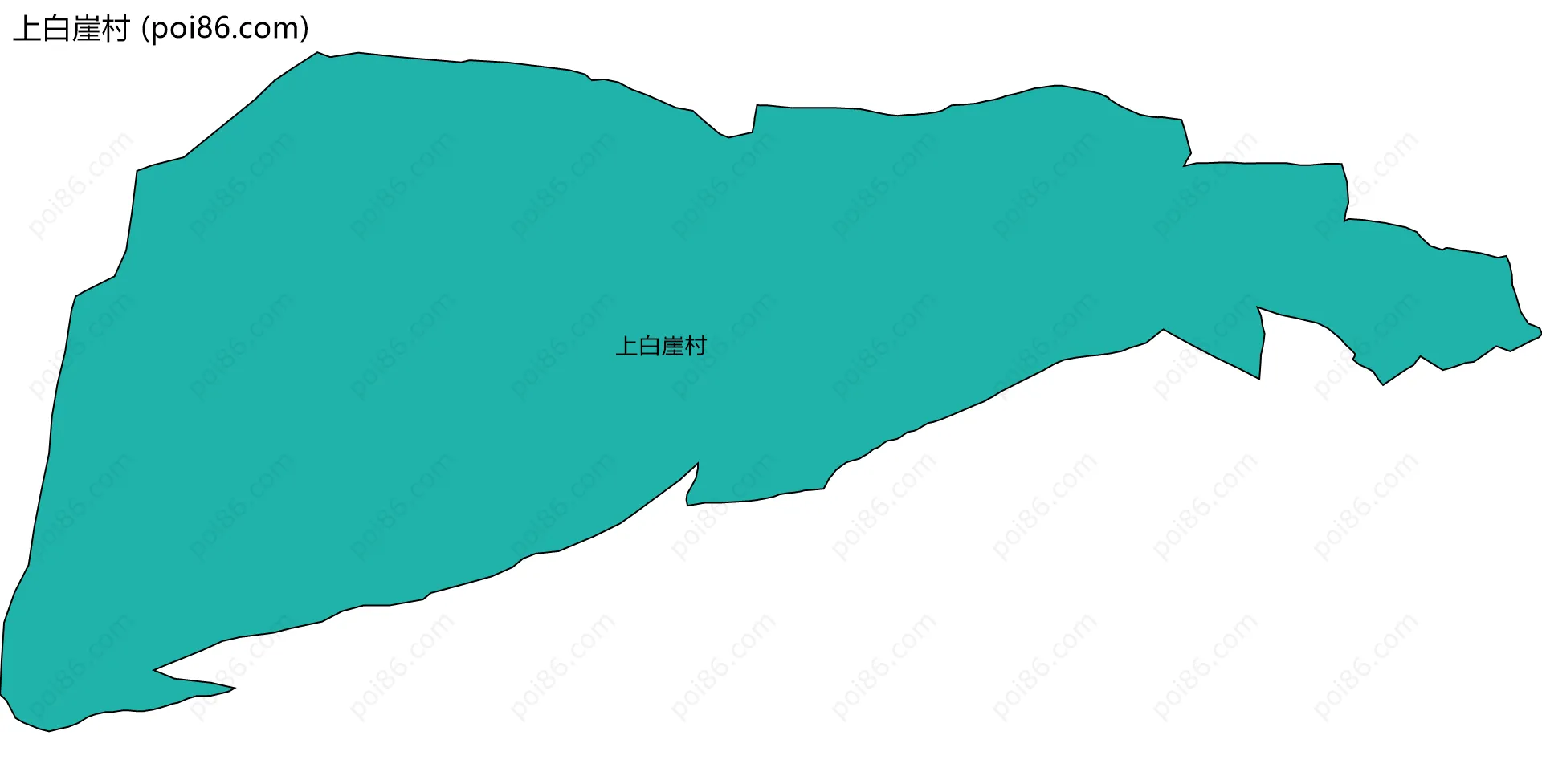 上白崖村边界地图