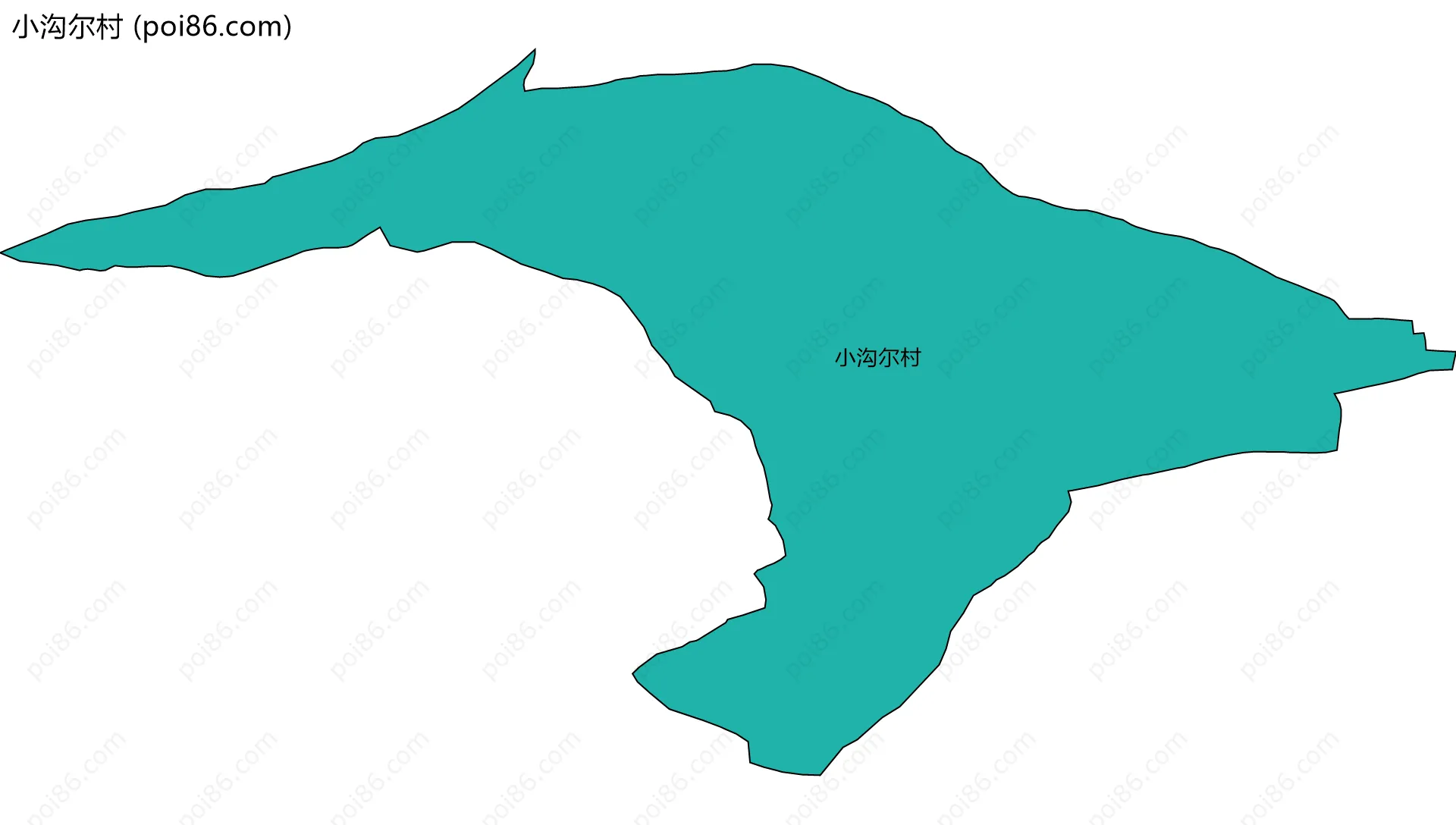 小沟尔村边界地图