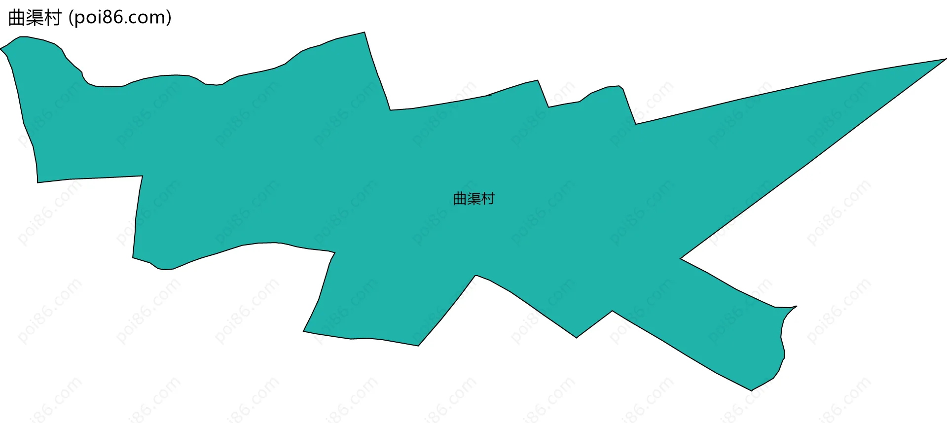 曲渠村边界地图