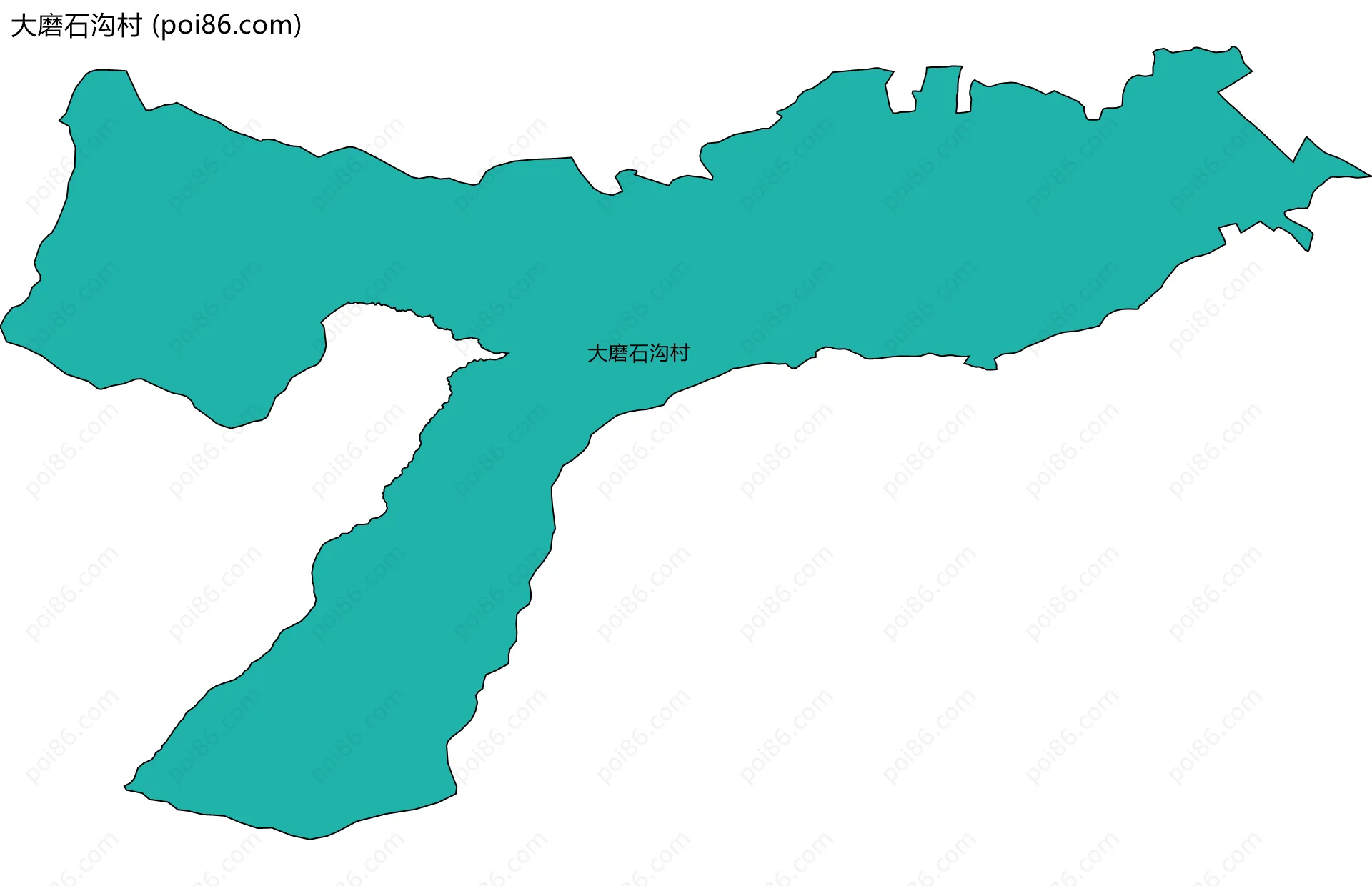 大磨石沟村边界地图