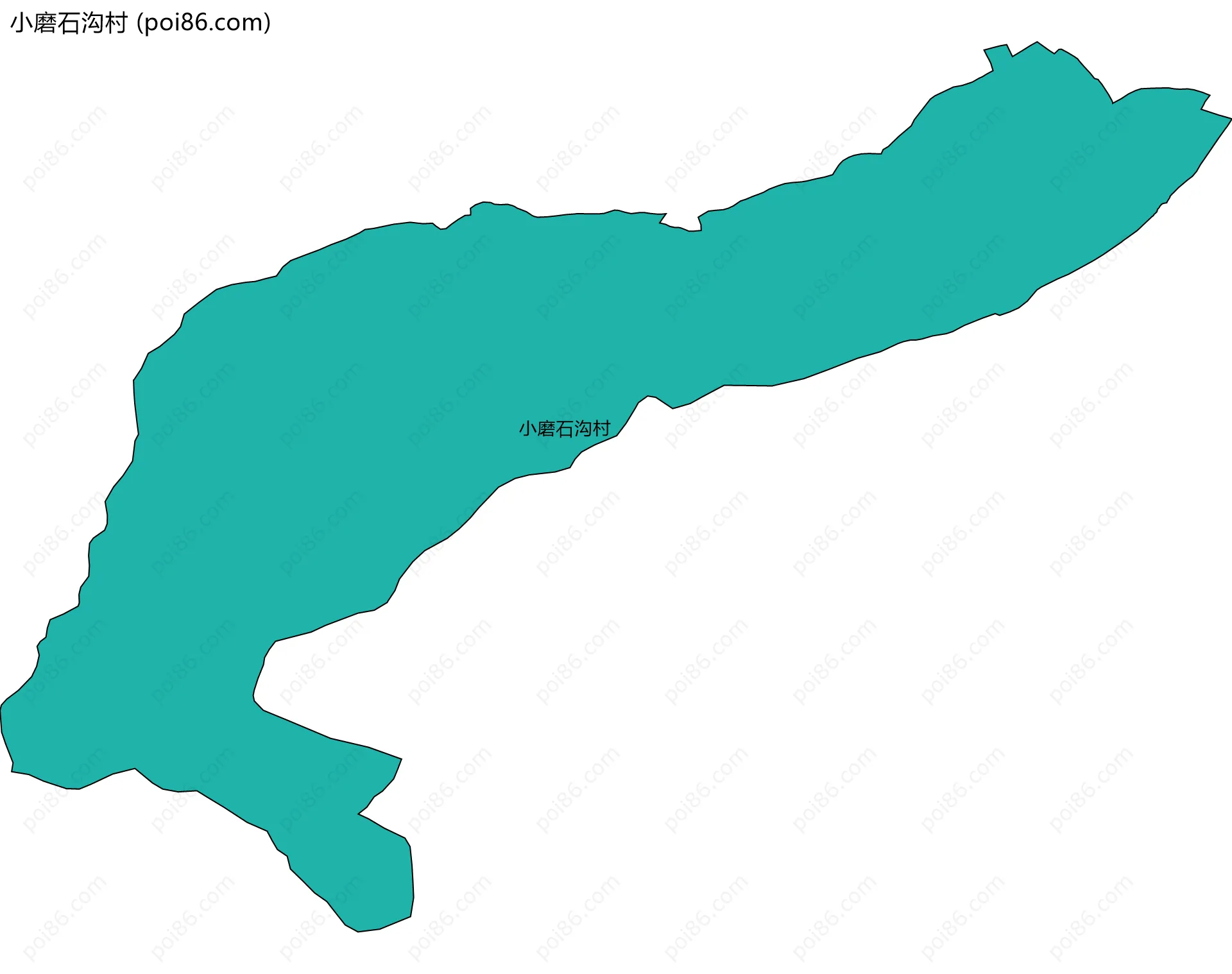 小磨石沟村边界地图