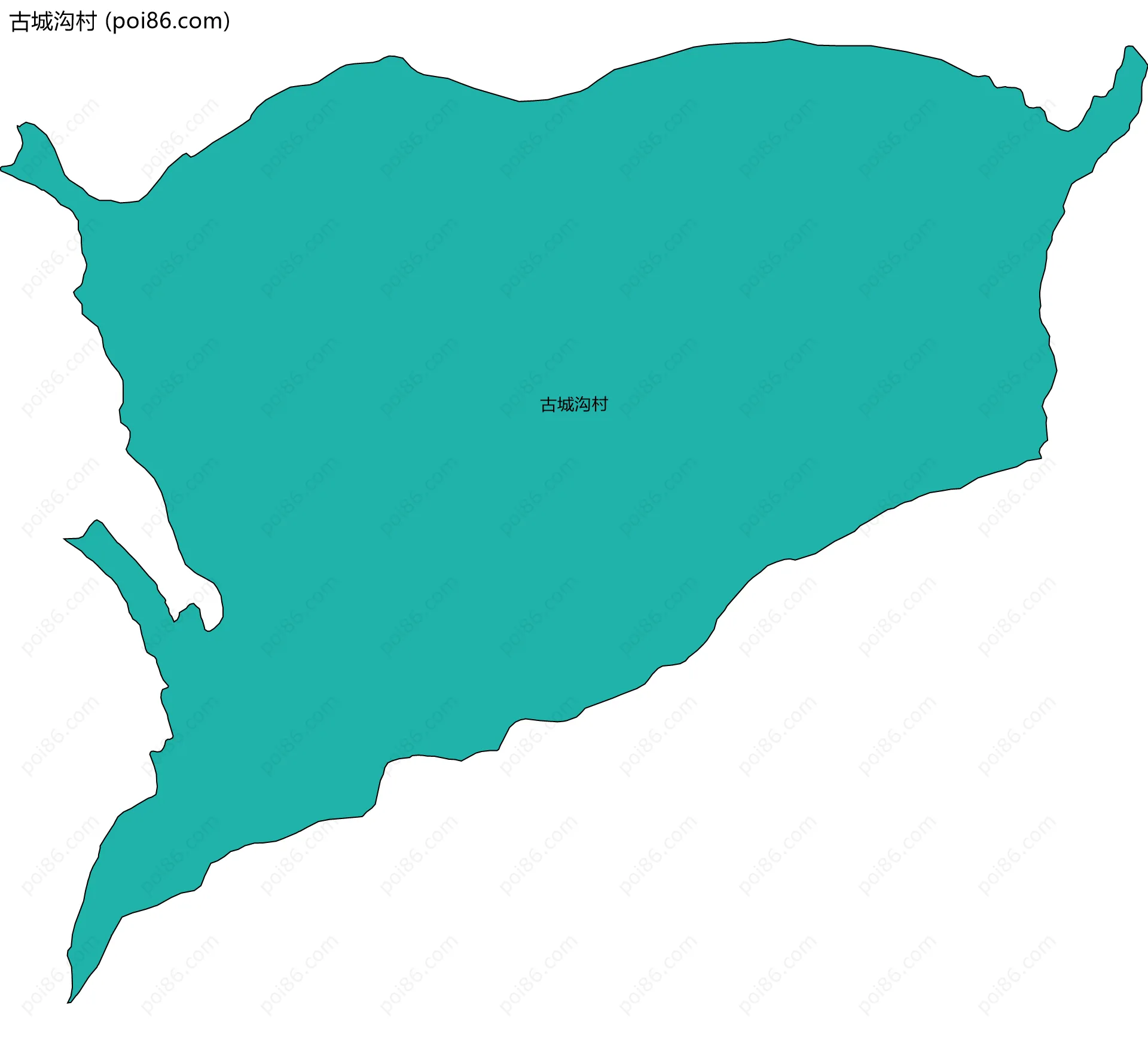 古城沟村边界地图