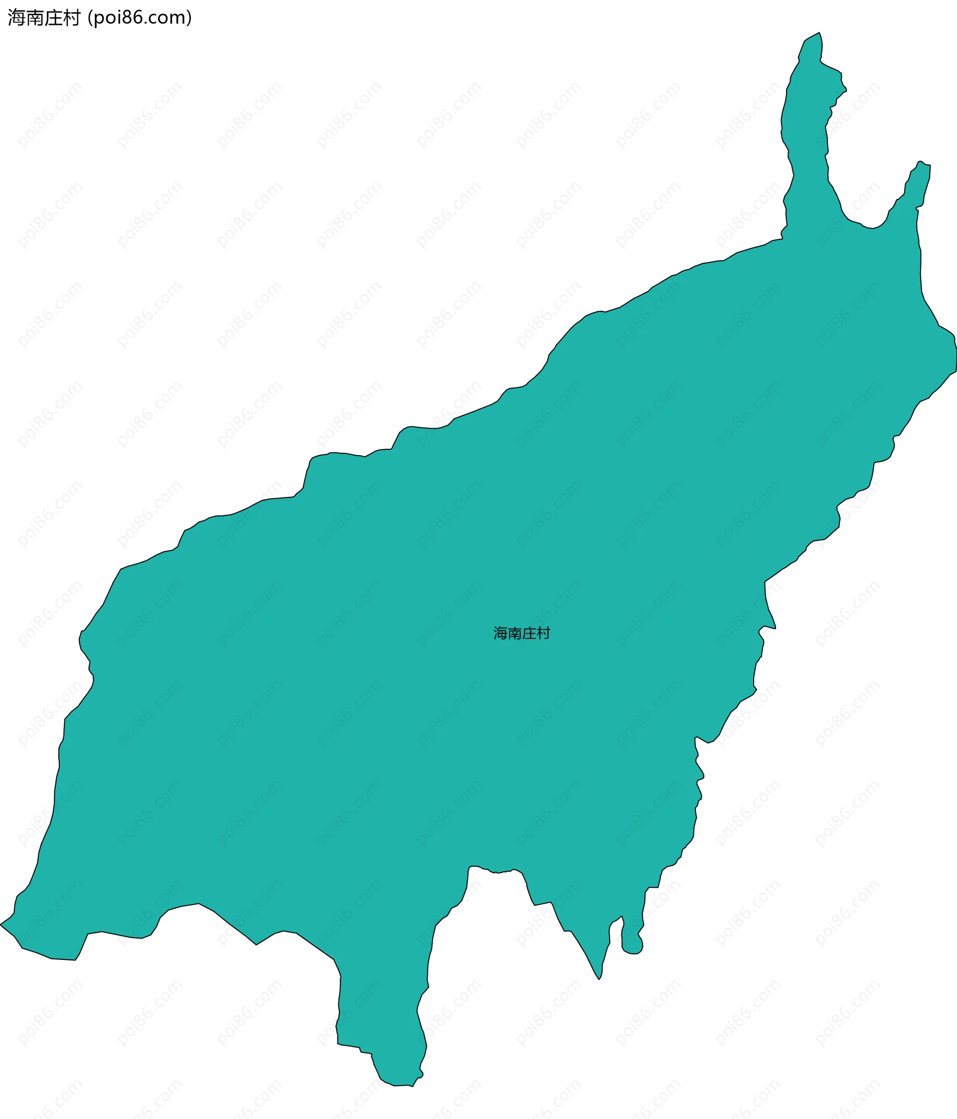 海南庄村边界地图