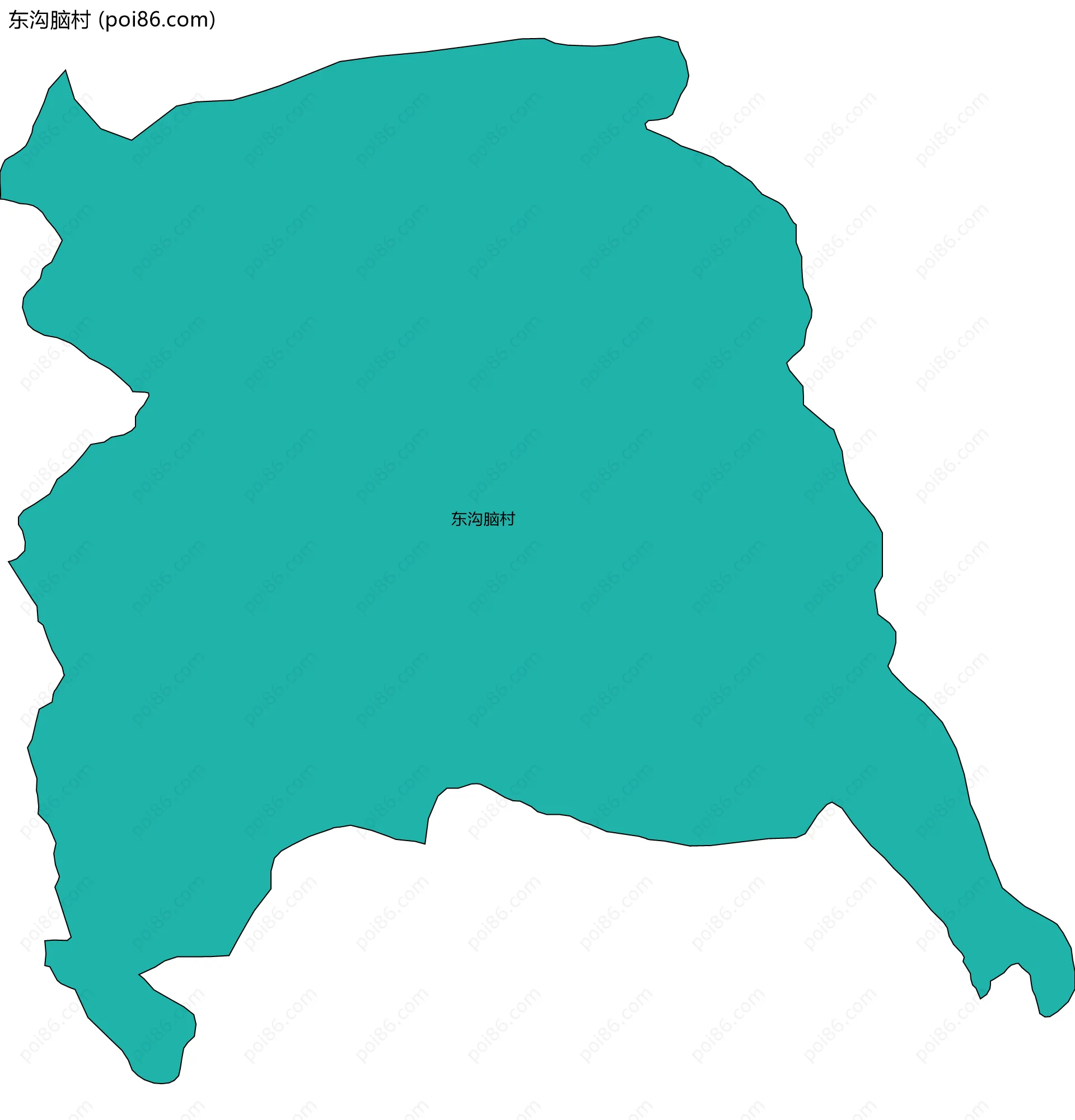 东沟脑村边界地图