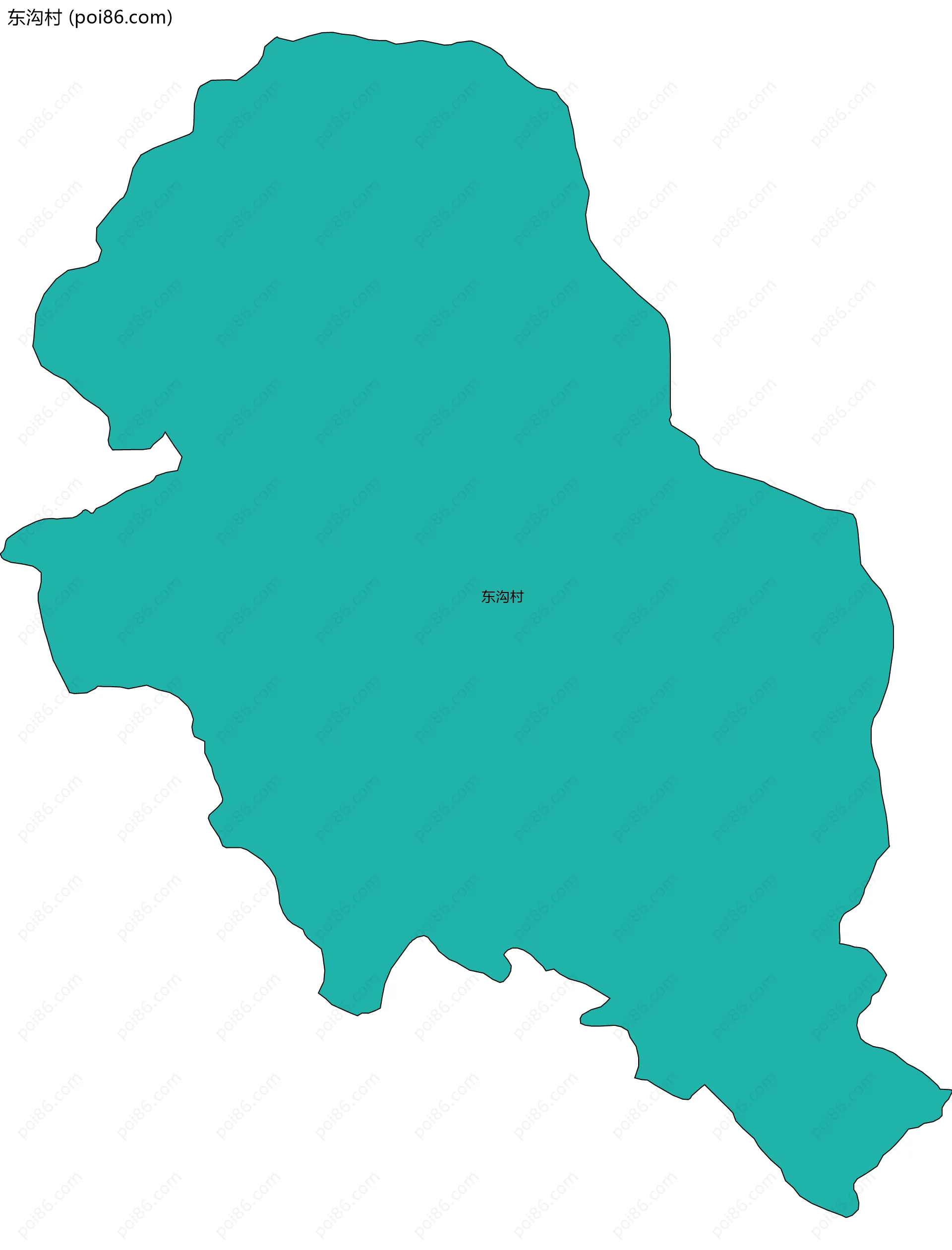 东沟村边界地图