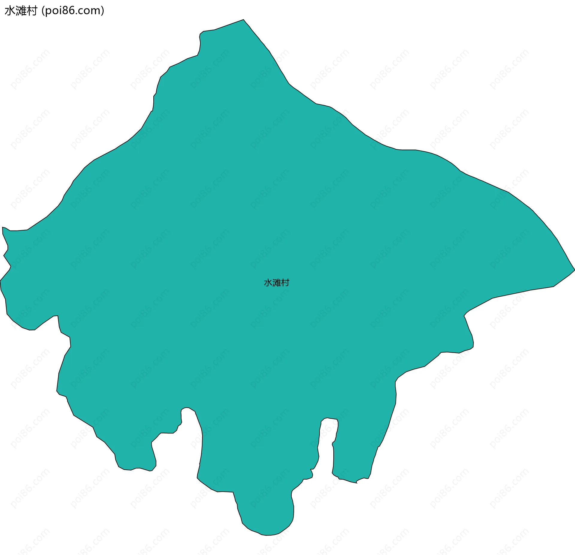 水滩村边界地图