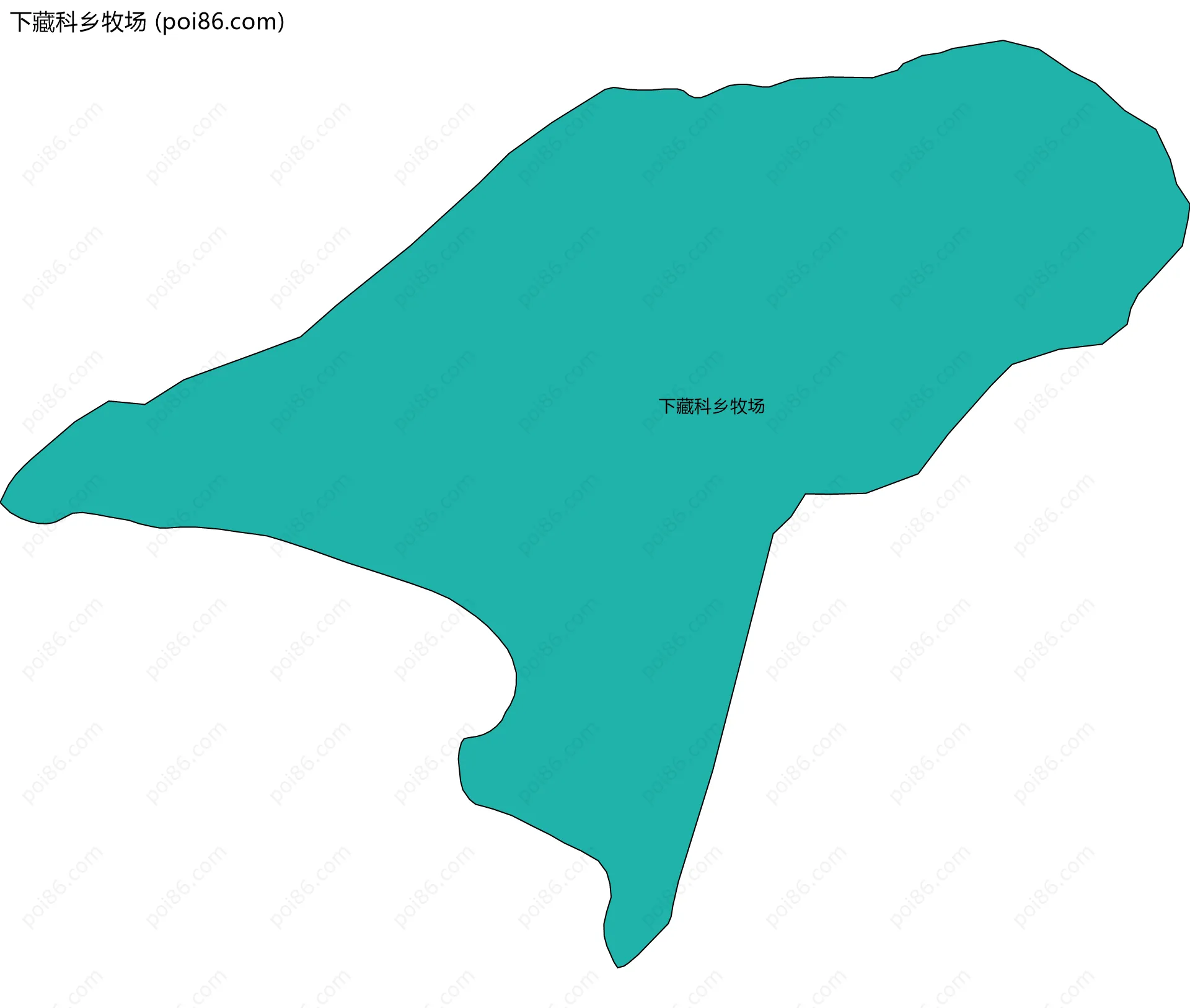 下藏科乡牧场边界地图
