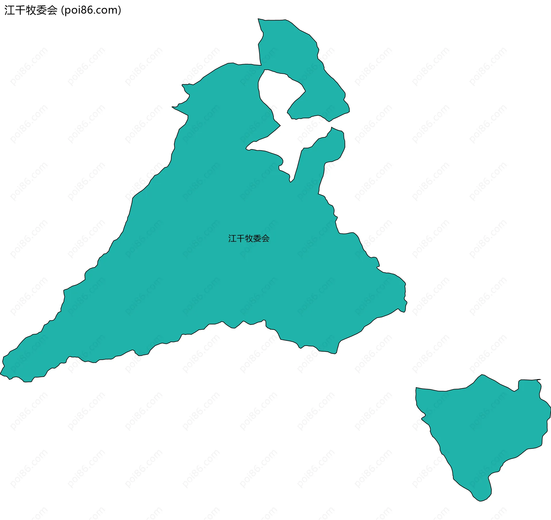 江千牧委会边界地图