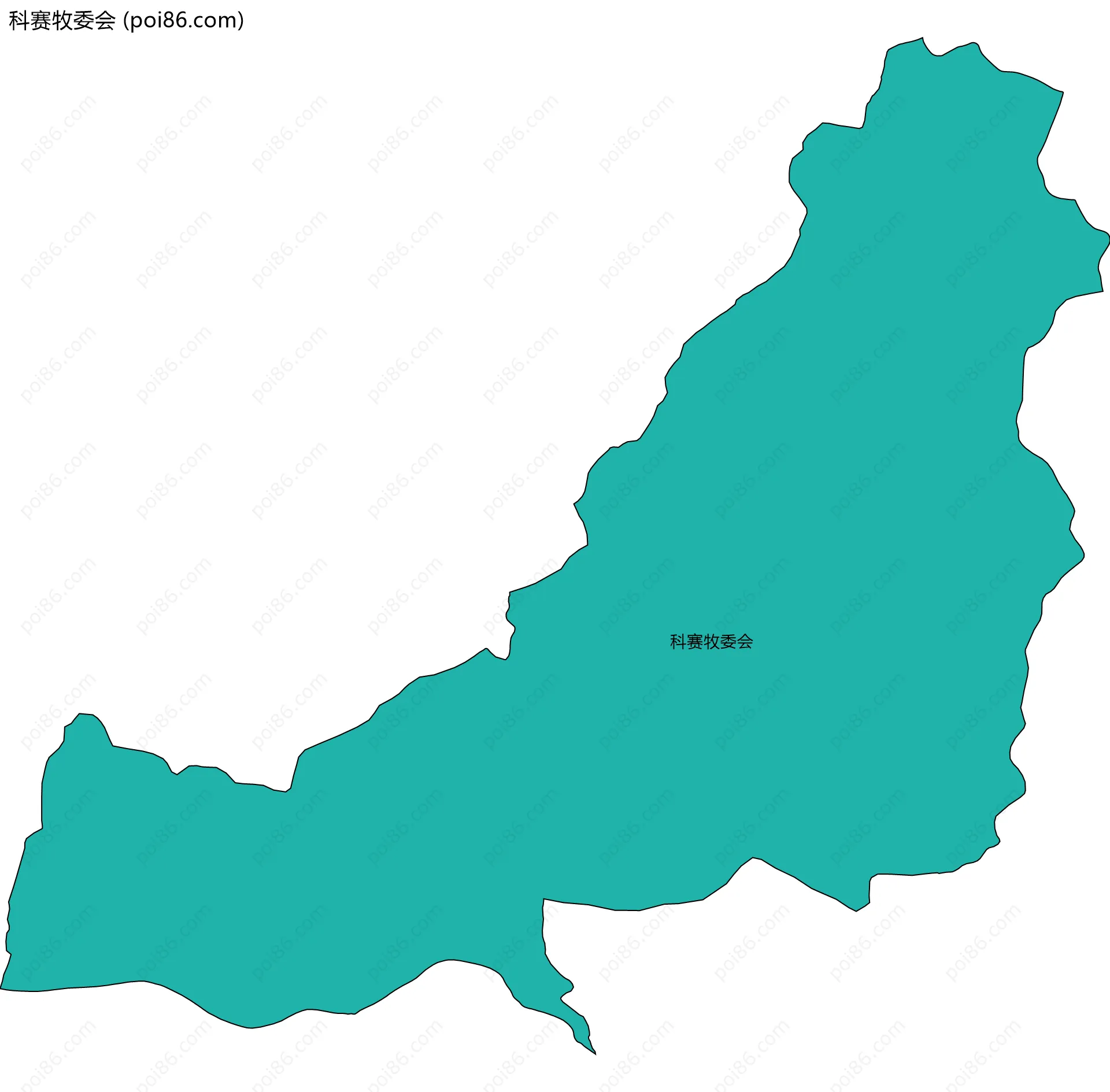 科赛牧委会边界地图