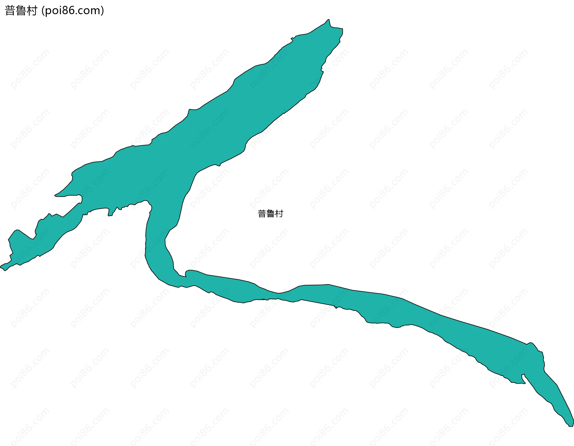 普鲁村边界地图