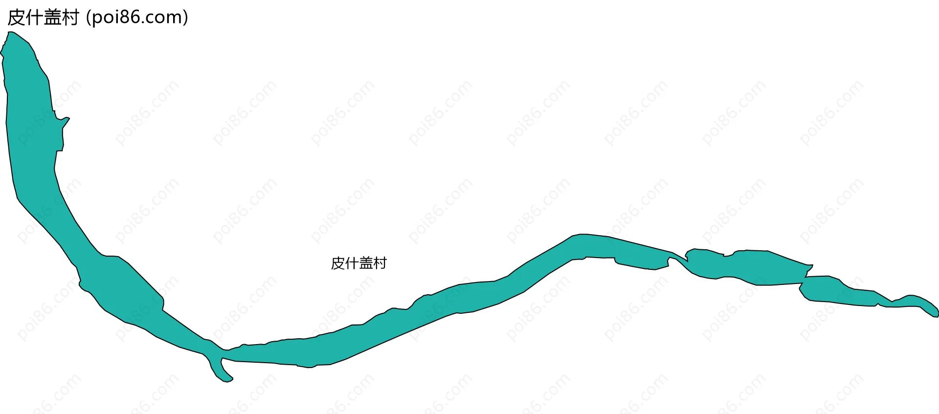 皮什盖村边界地图