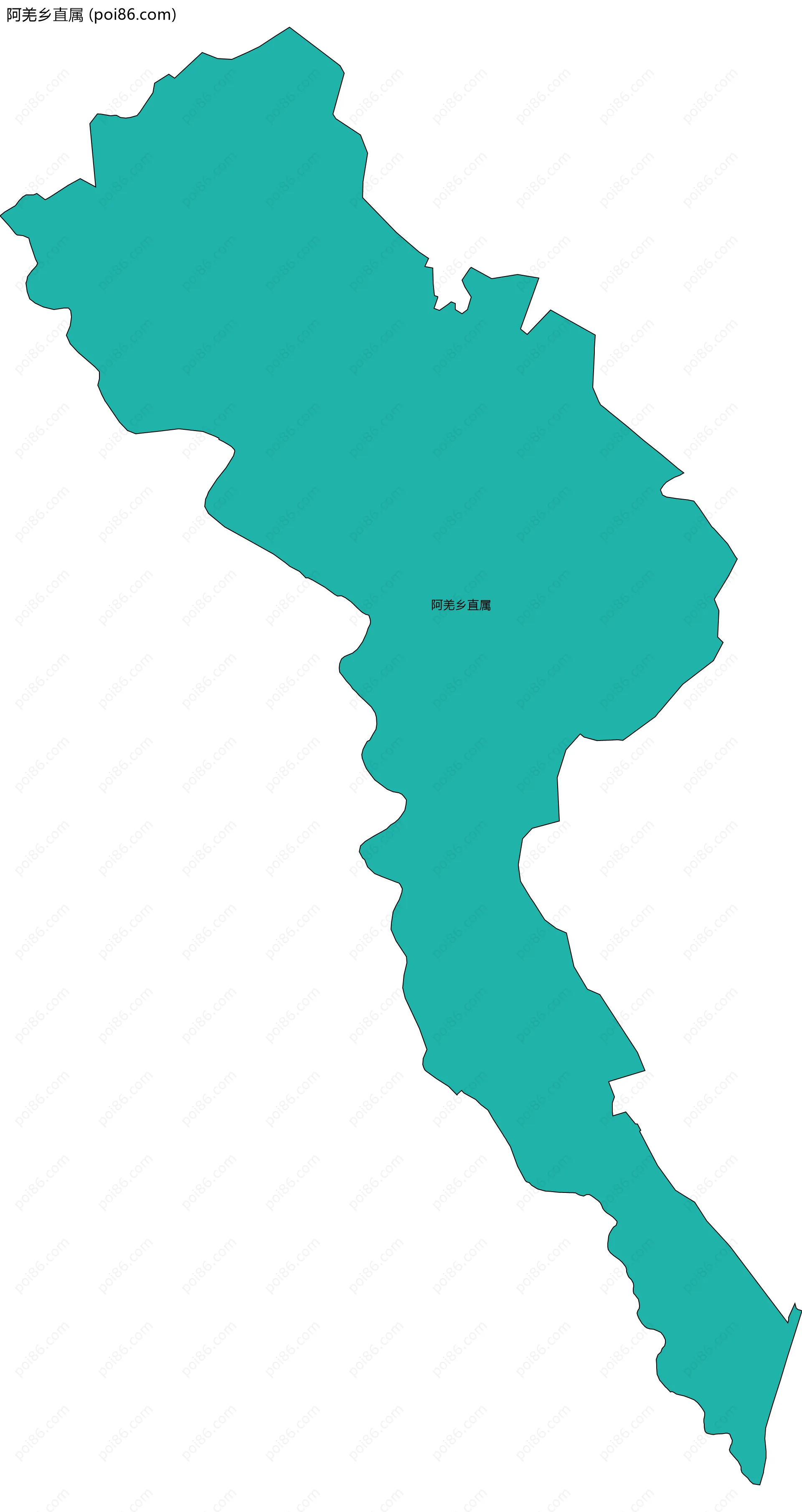 阿羌乡直属边界地图