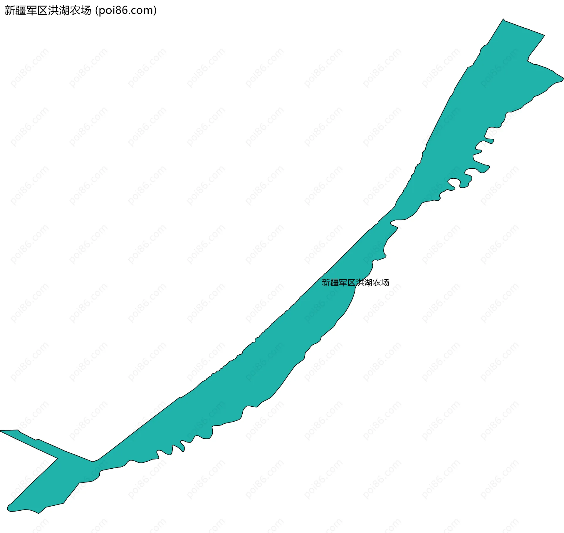 新疆军区洪湖农场边界地图