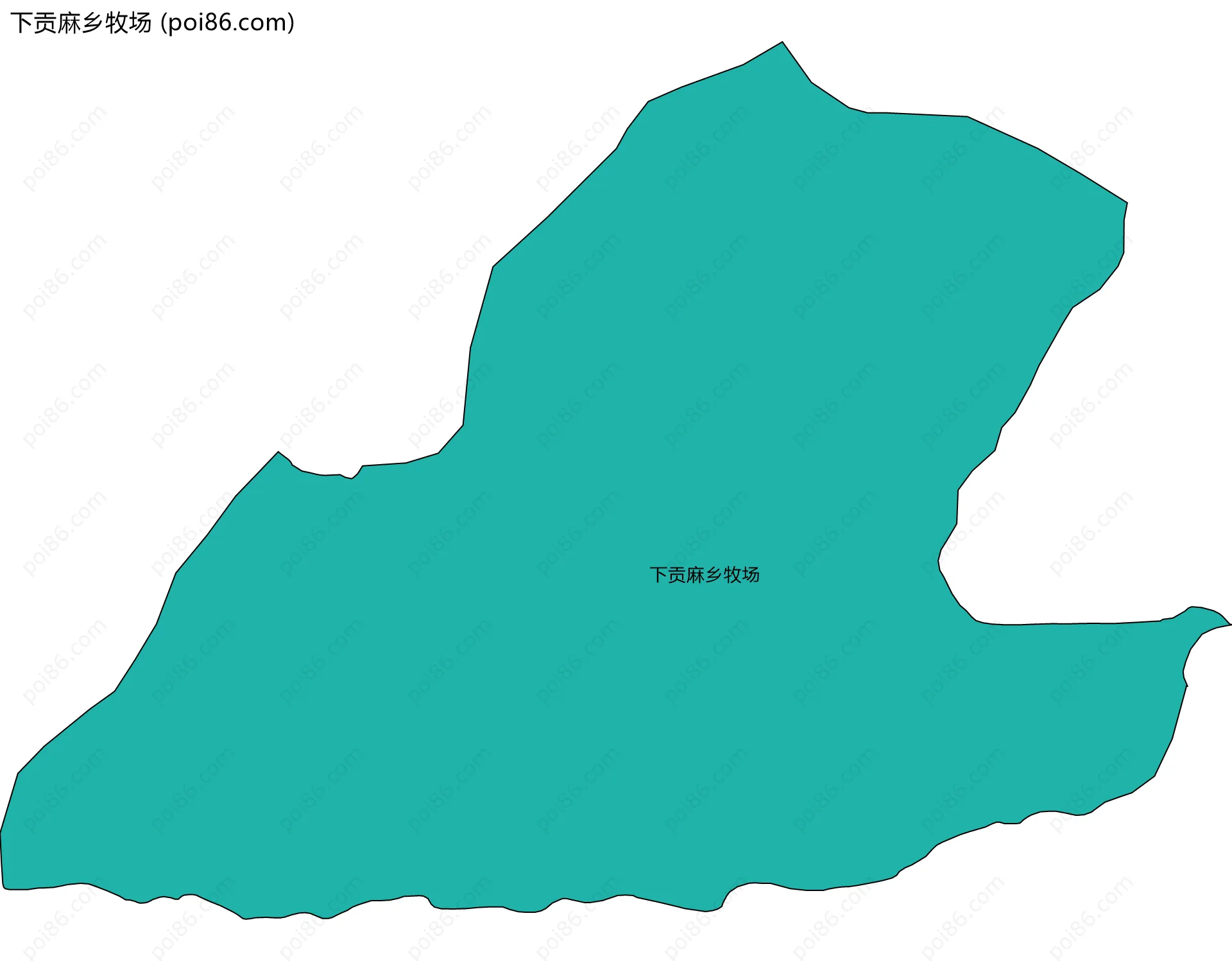 下贡麻乡牧场边界地图