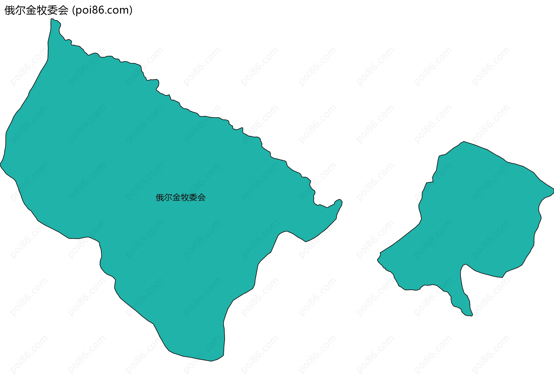 俄尔金牧委会边界地图