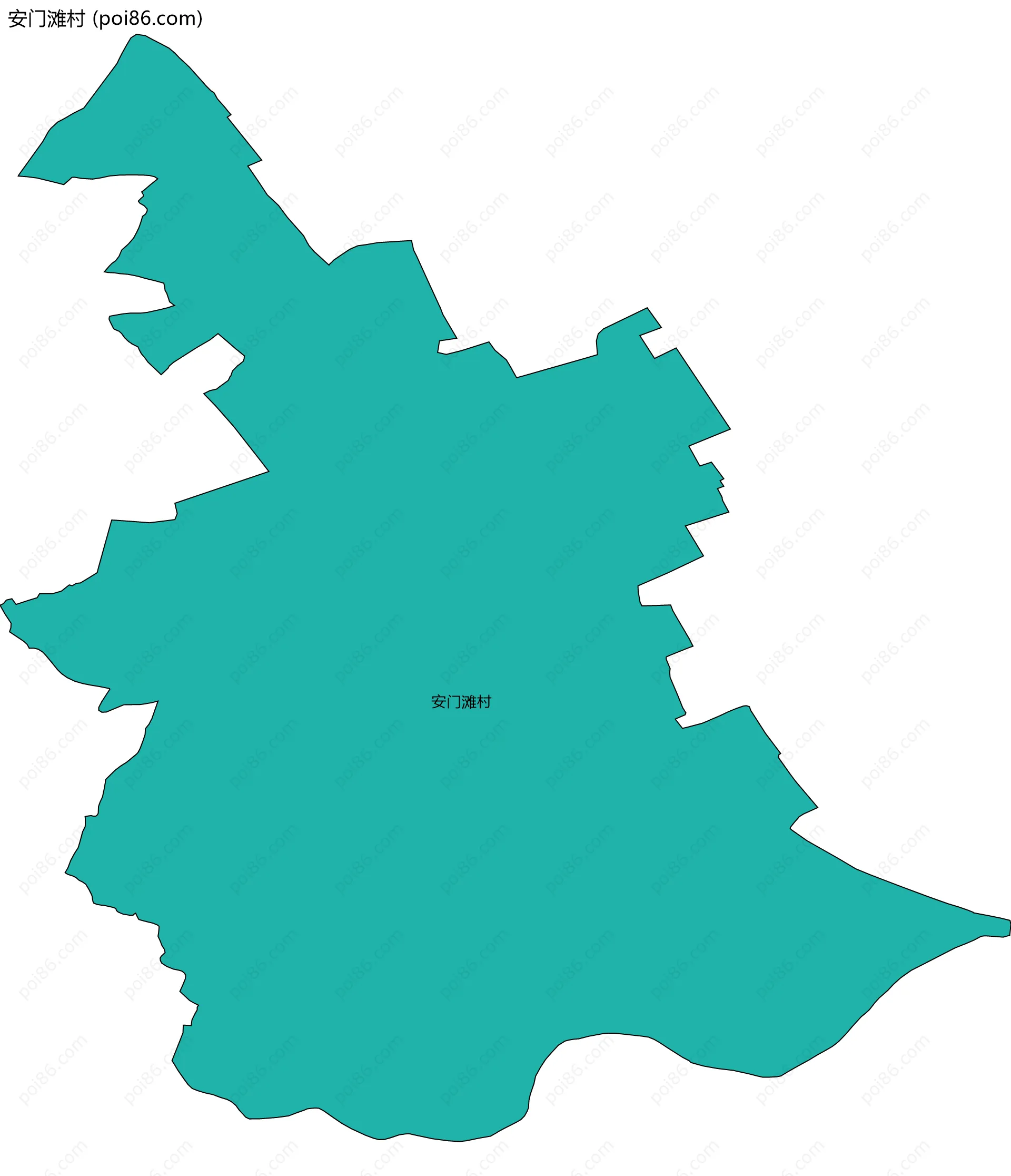 安门滩村边界地图