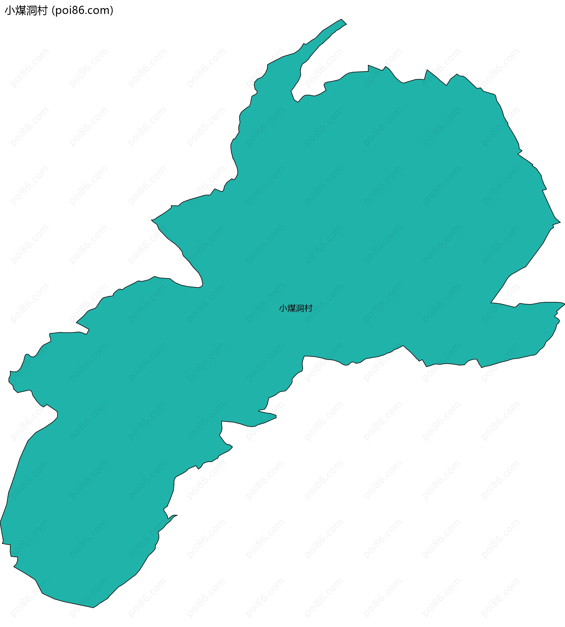 小煤洞村边界地图