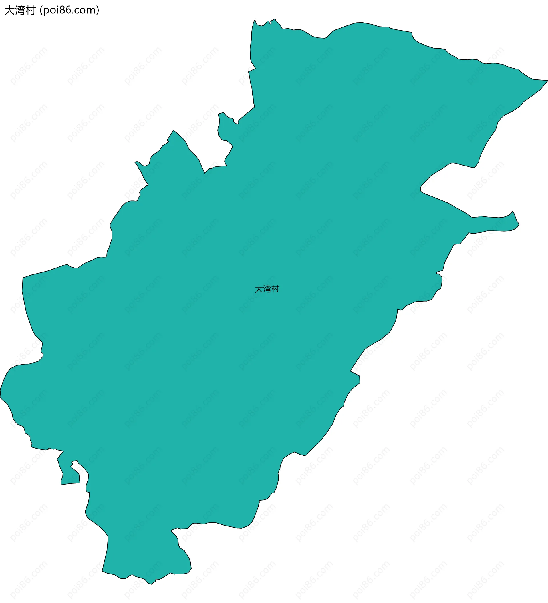 大湾村边界地图