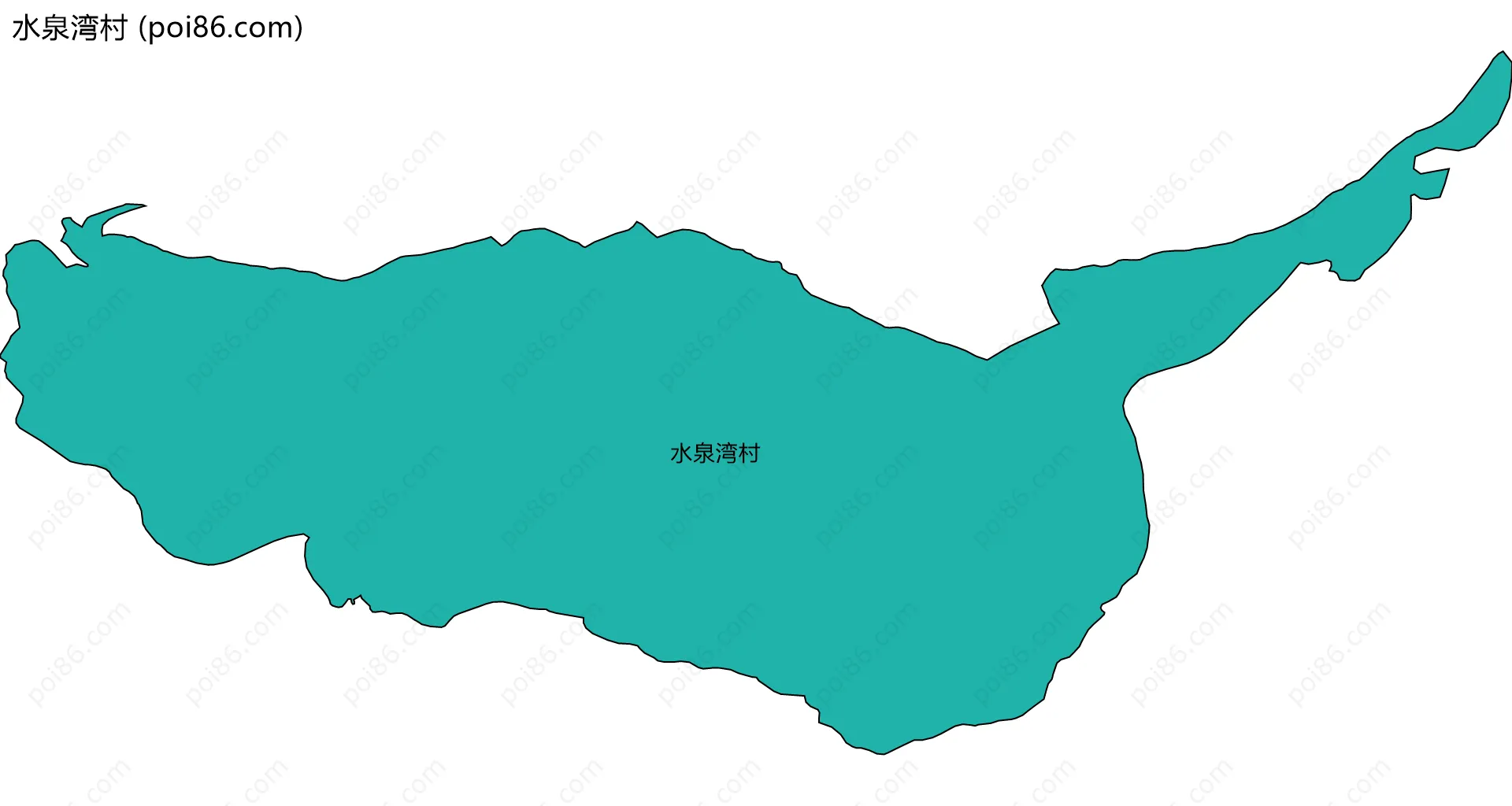 水泉湾村边界地图