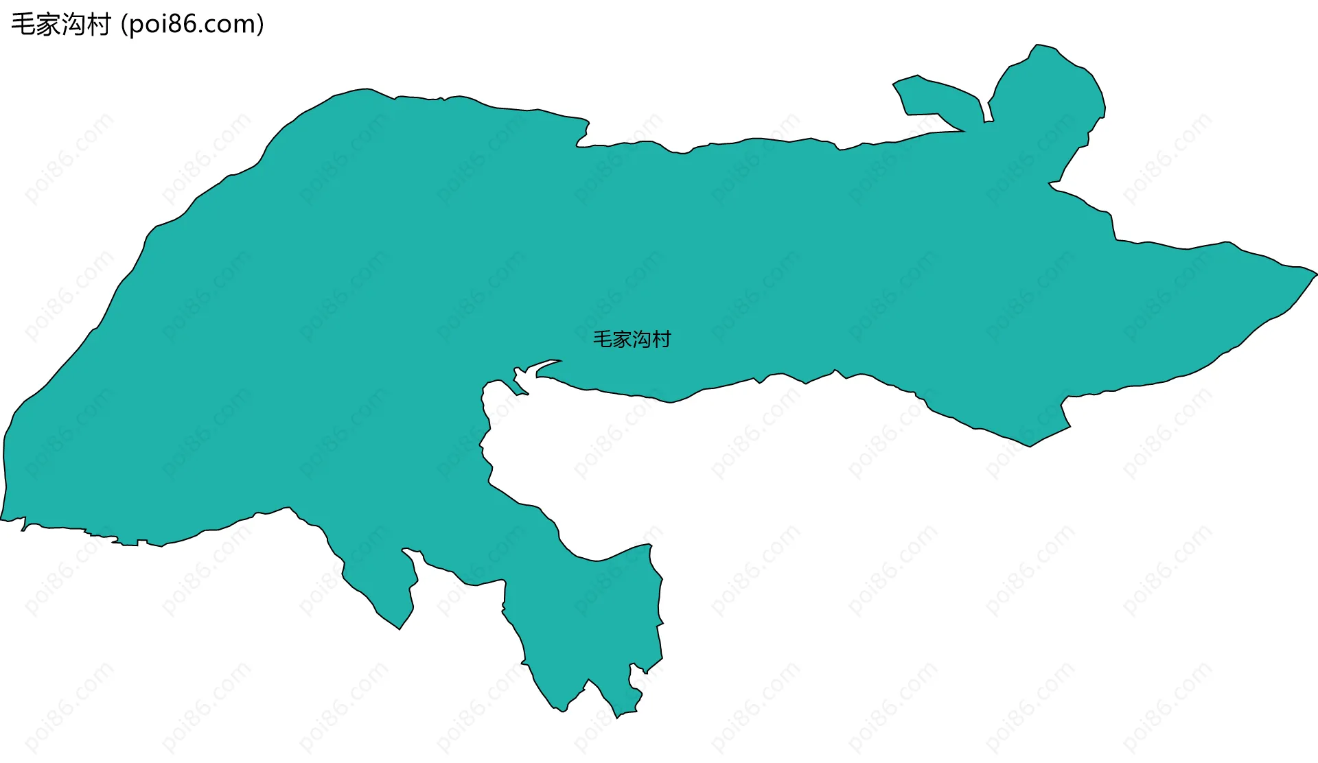 毛家沟村边界地图