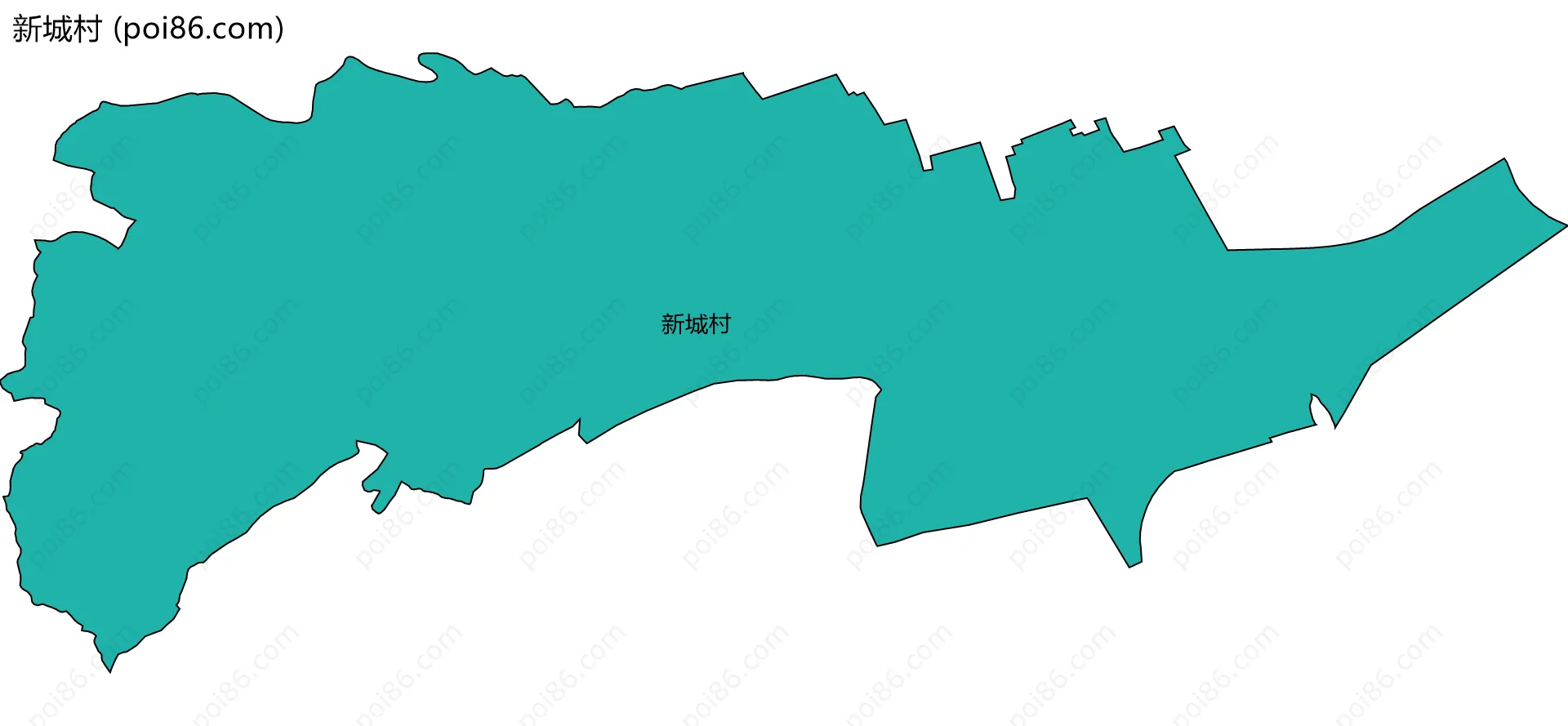 新城村边界地图