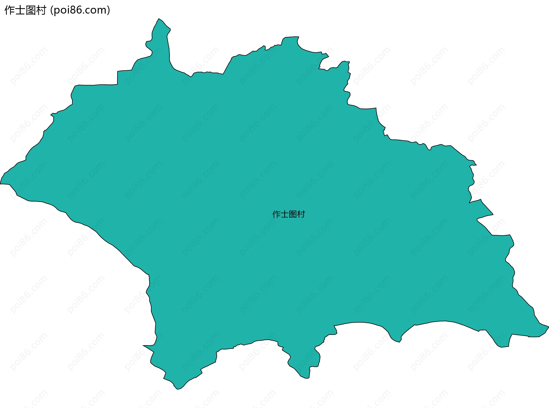 作士图村边界地图