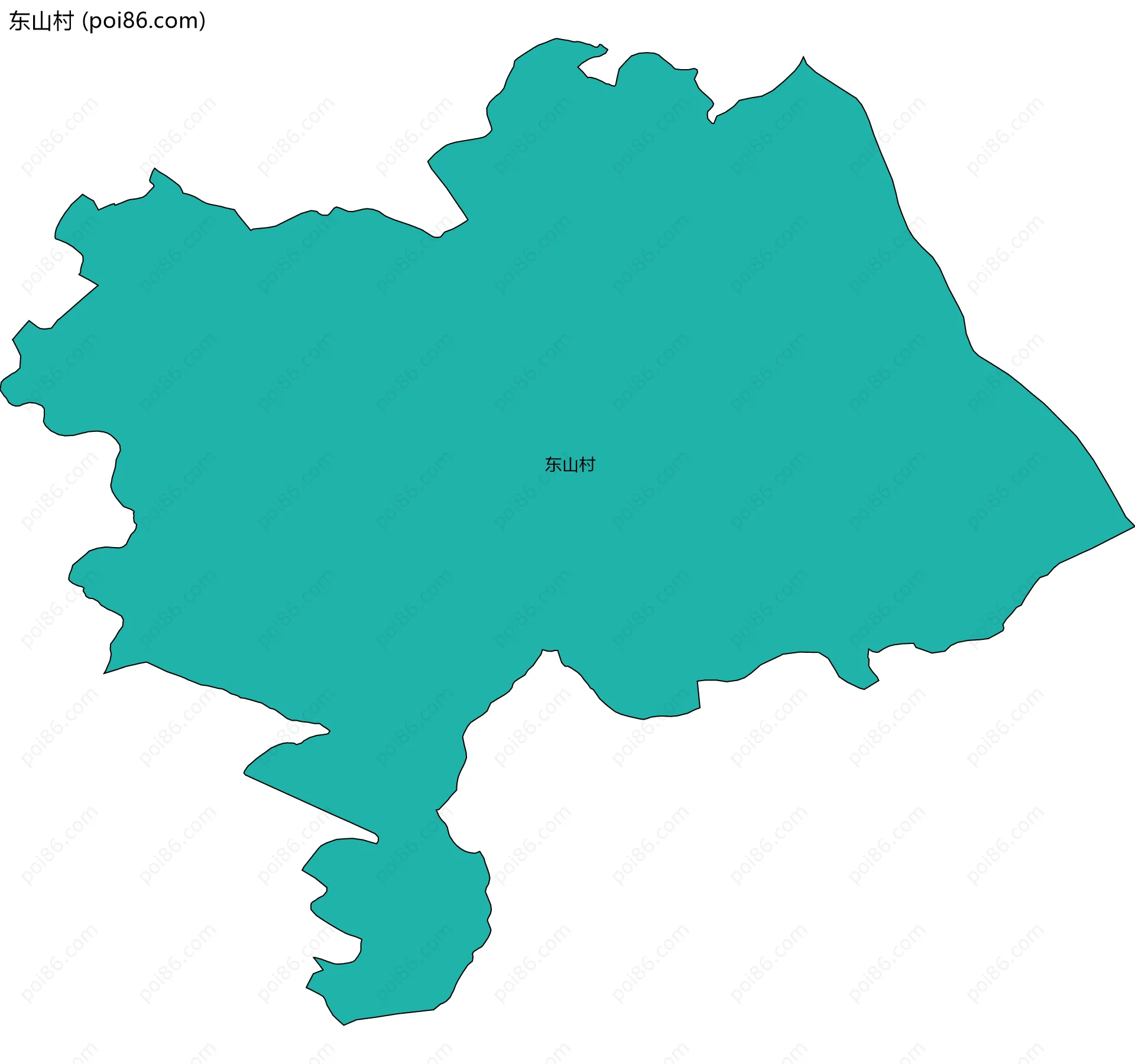 东山村边界地图