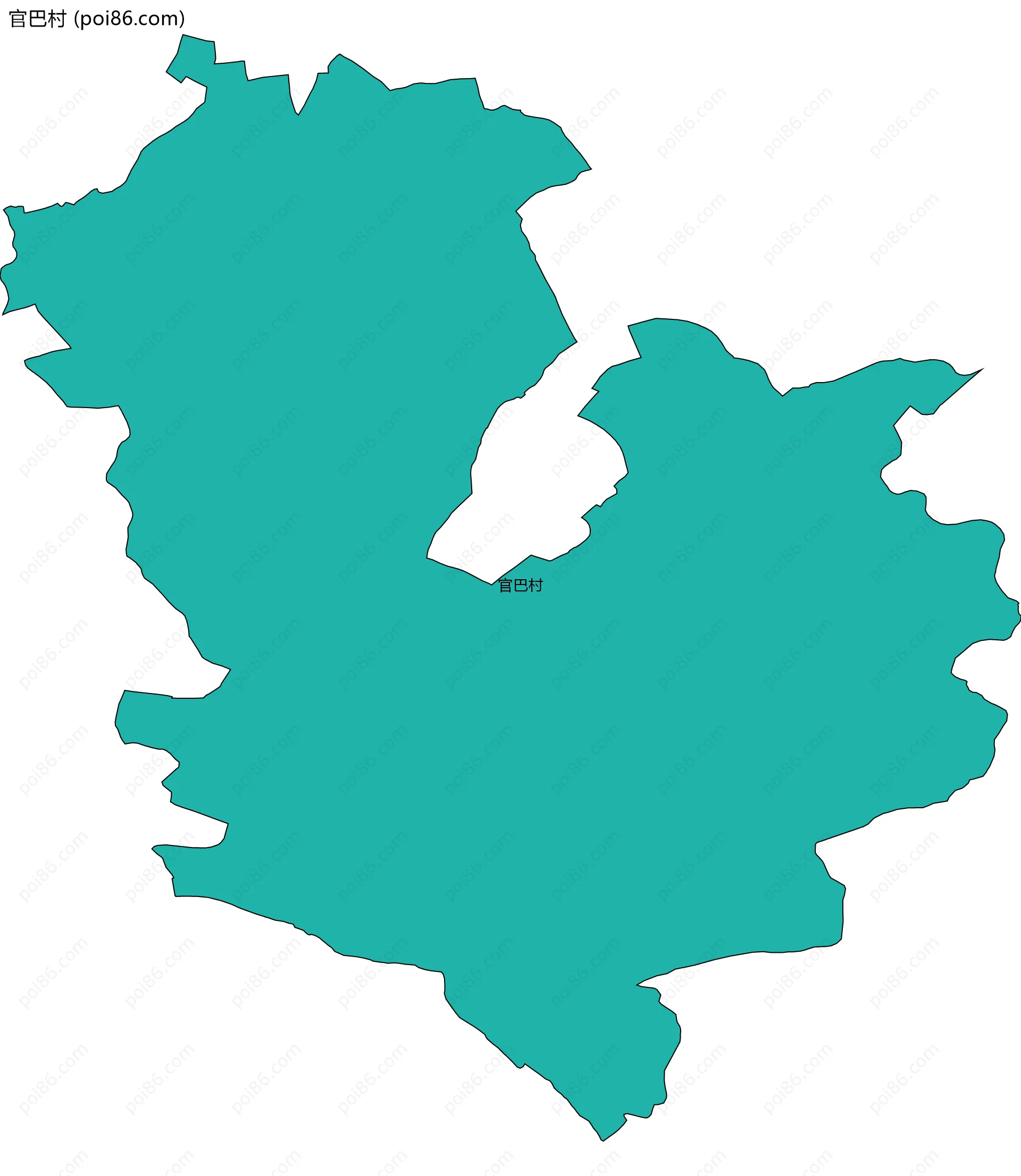 官巴村边界地图