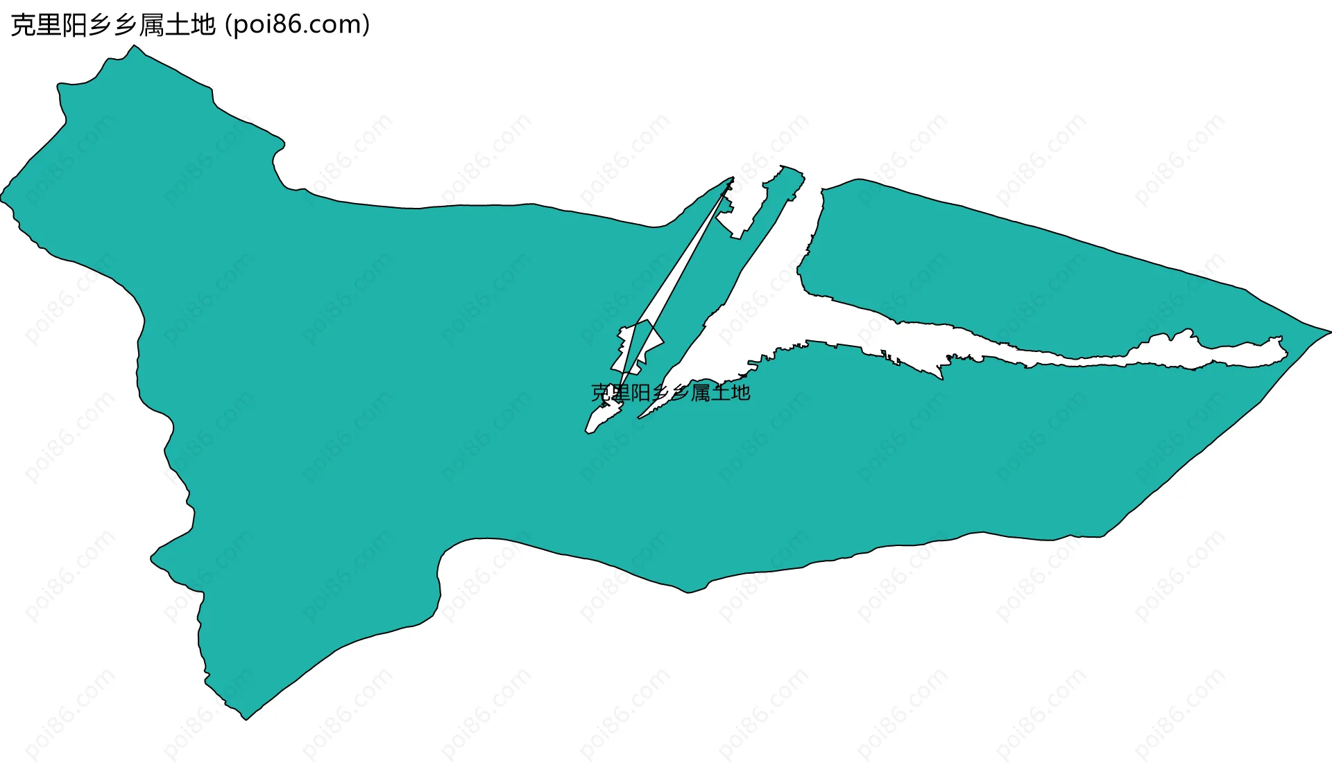 克里阳乡乡属土地边界地图