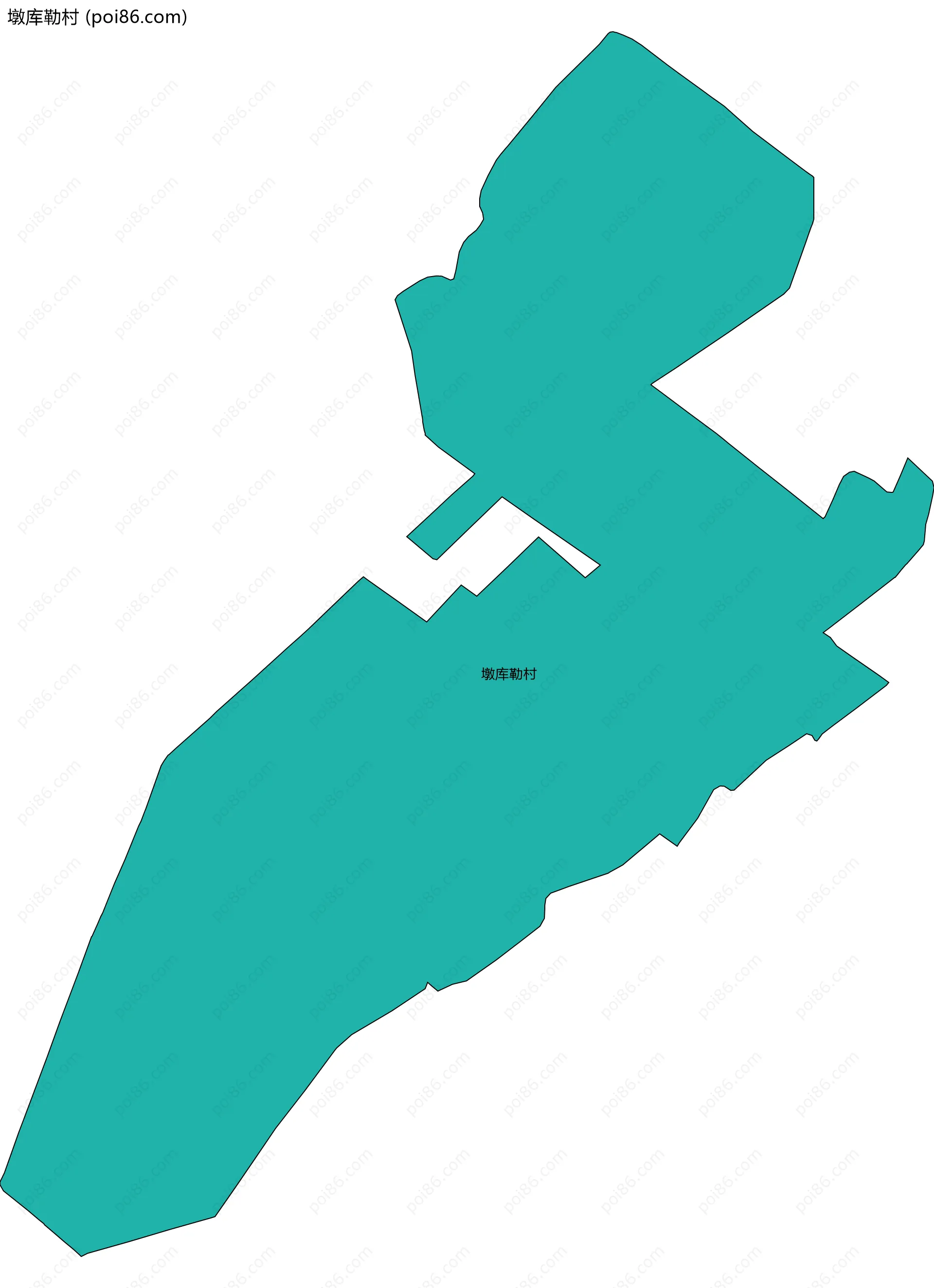 墩库勒村边界地图