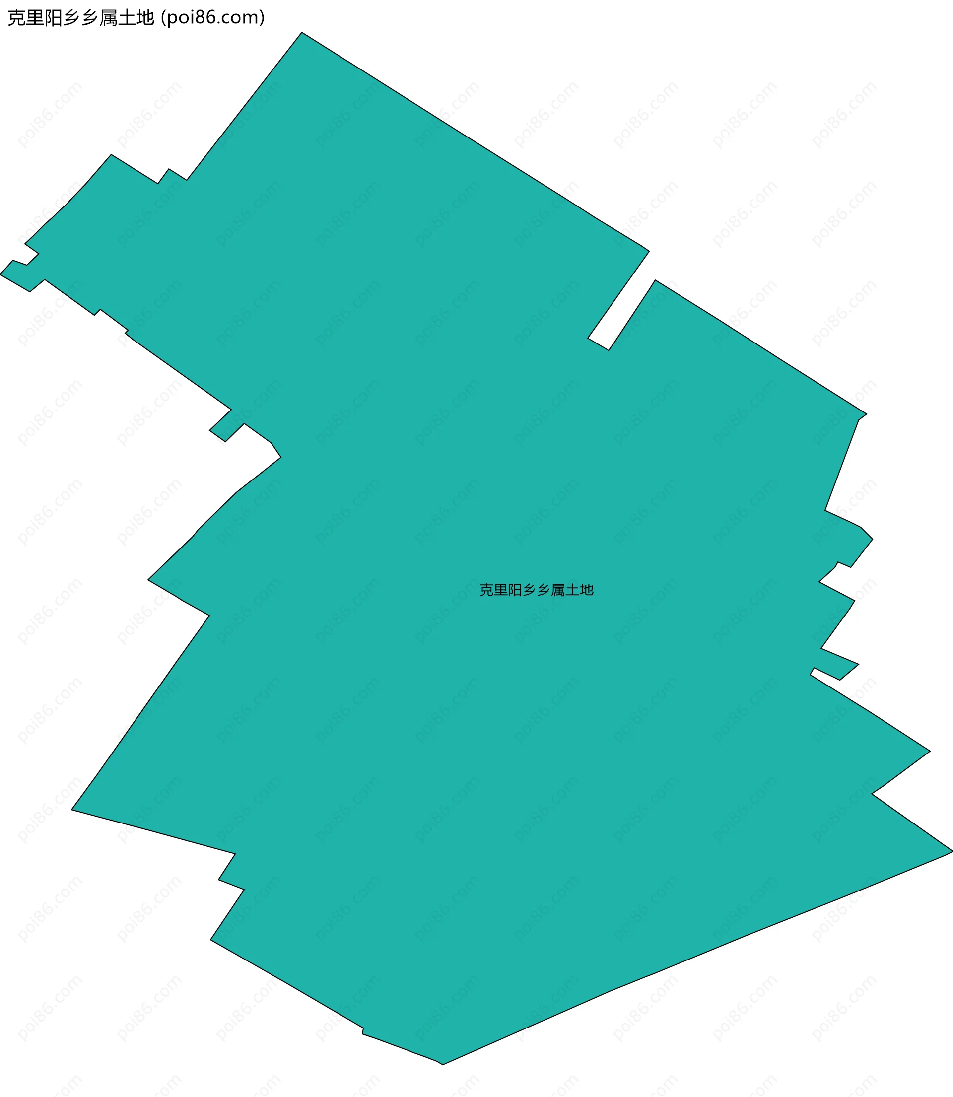 克里阳乡乡属土地边界地图