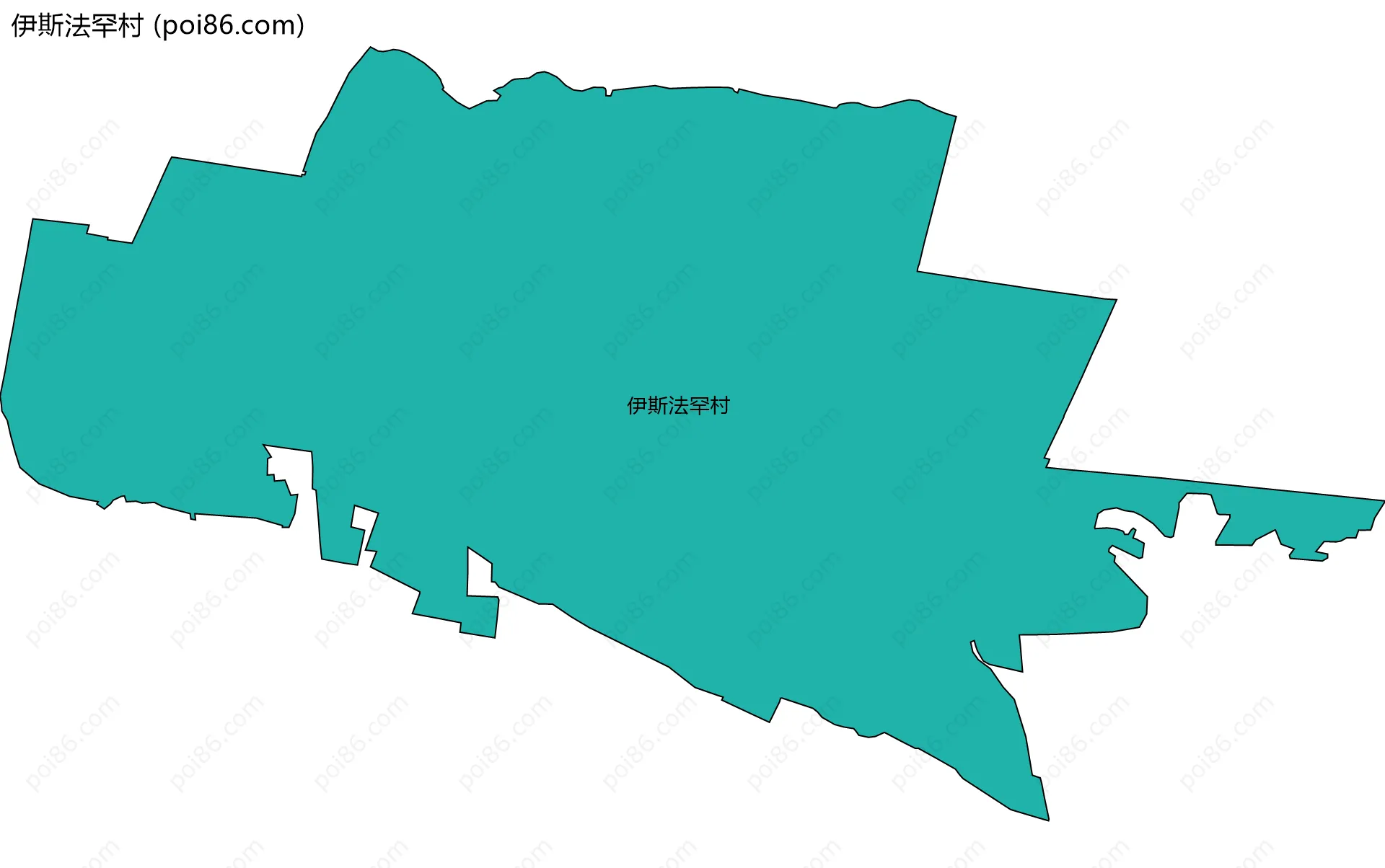 伊斯法罕村边界地图