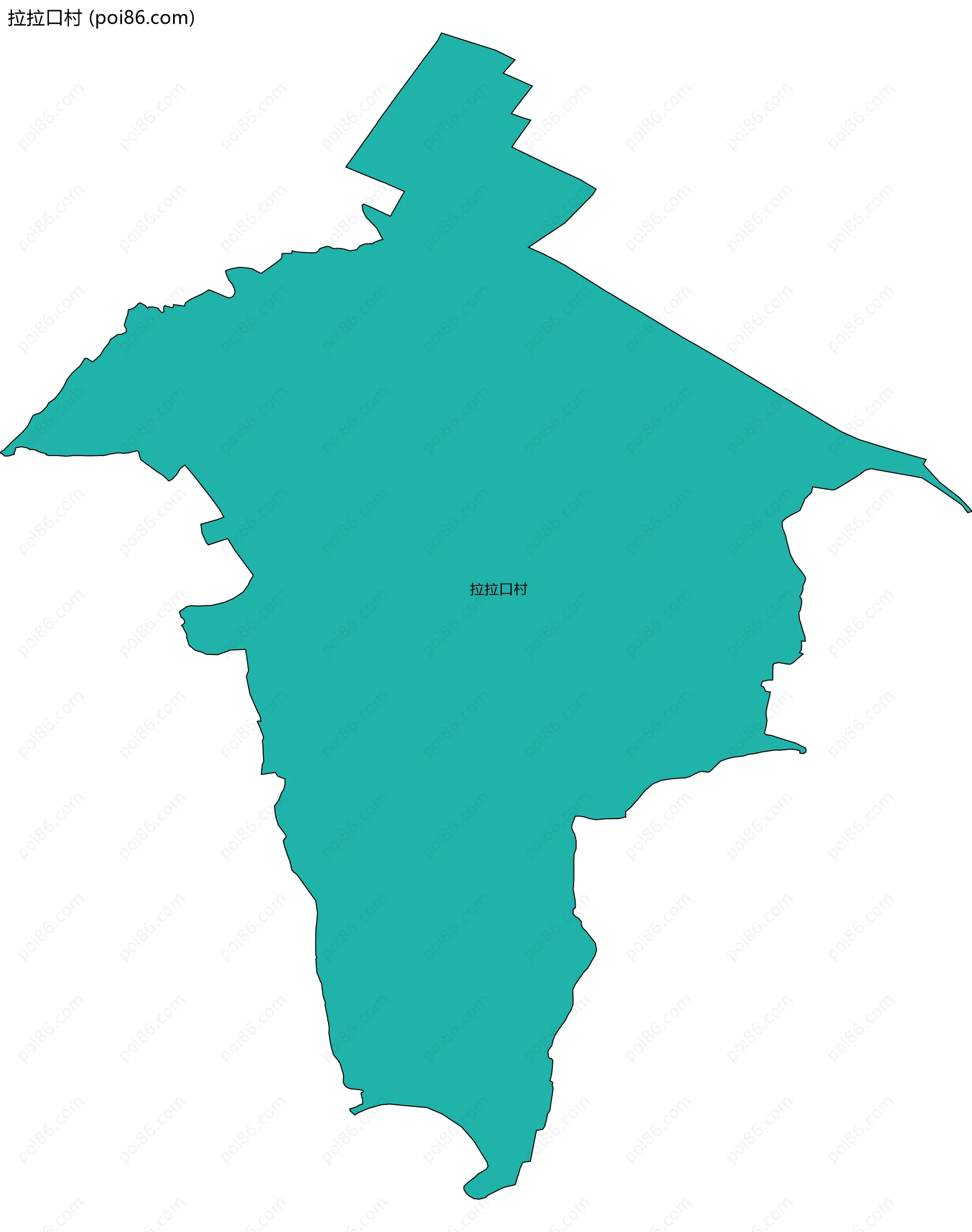 拉拉口村边界地图