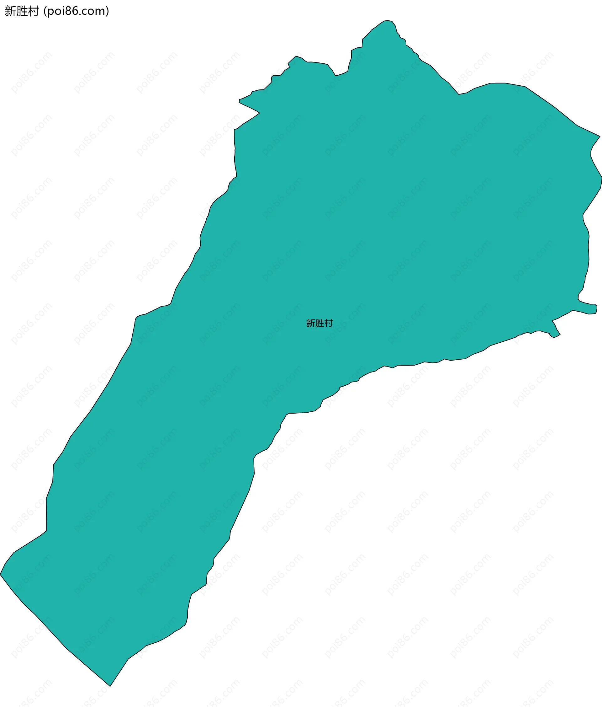 新胜村边界地图